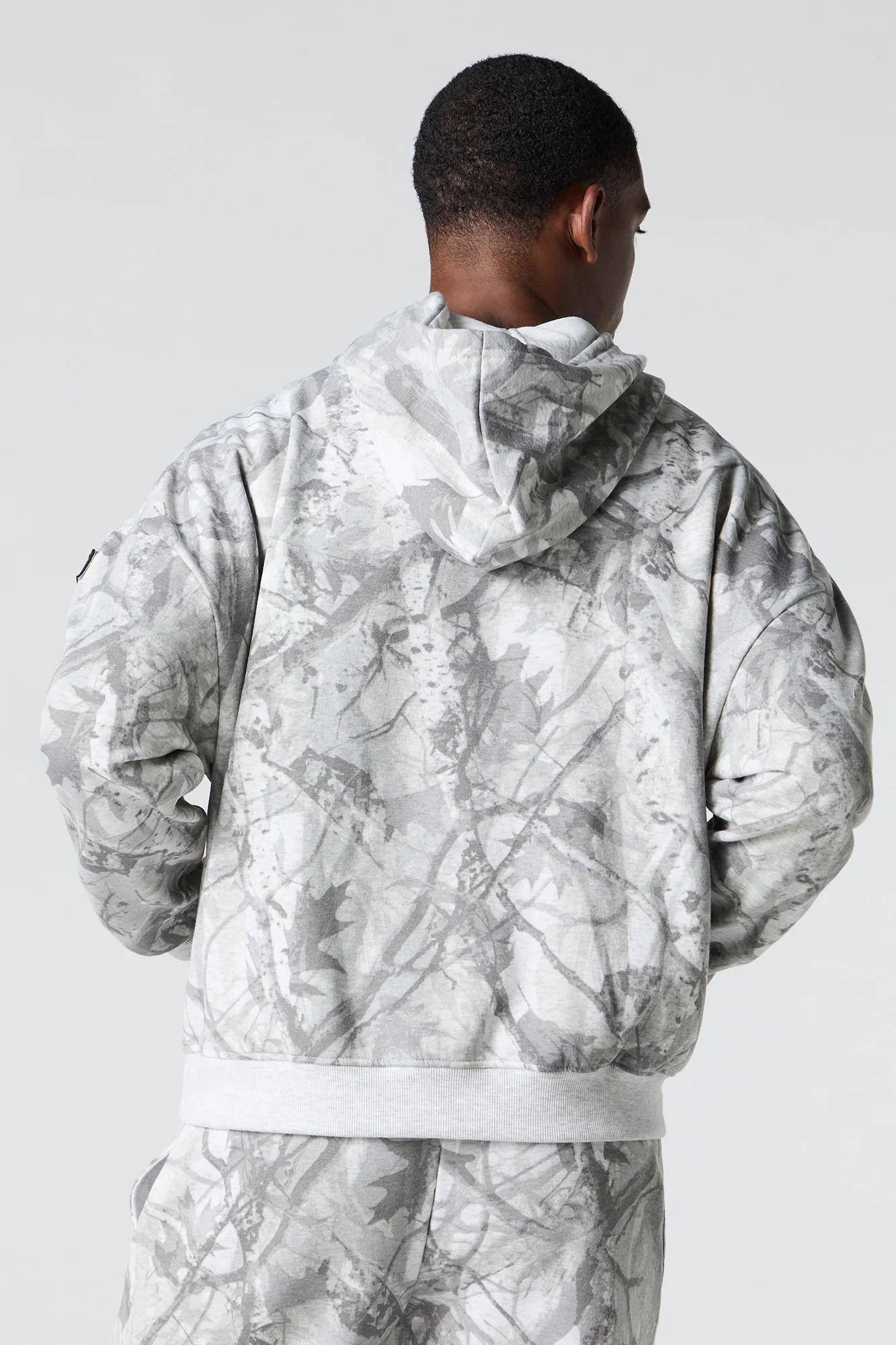 Camo Patch Boxy Fleece Hoodie - Image 11