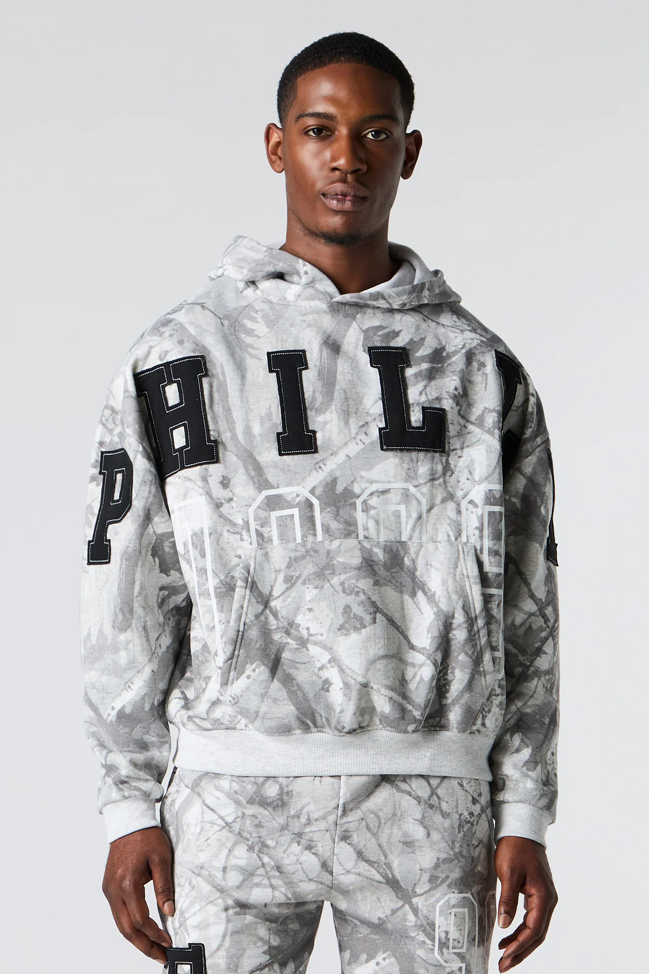 Camo Patch Boxy Fleece Hoodie - Image 13