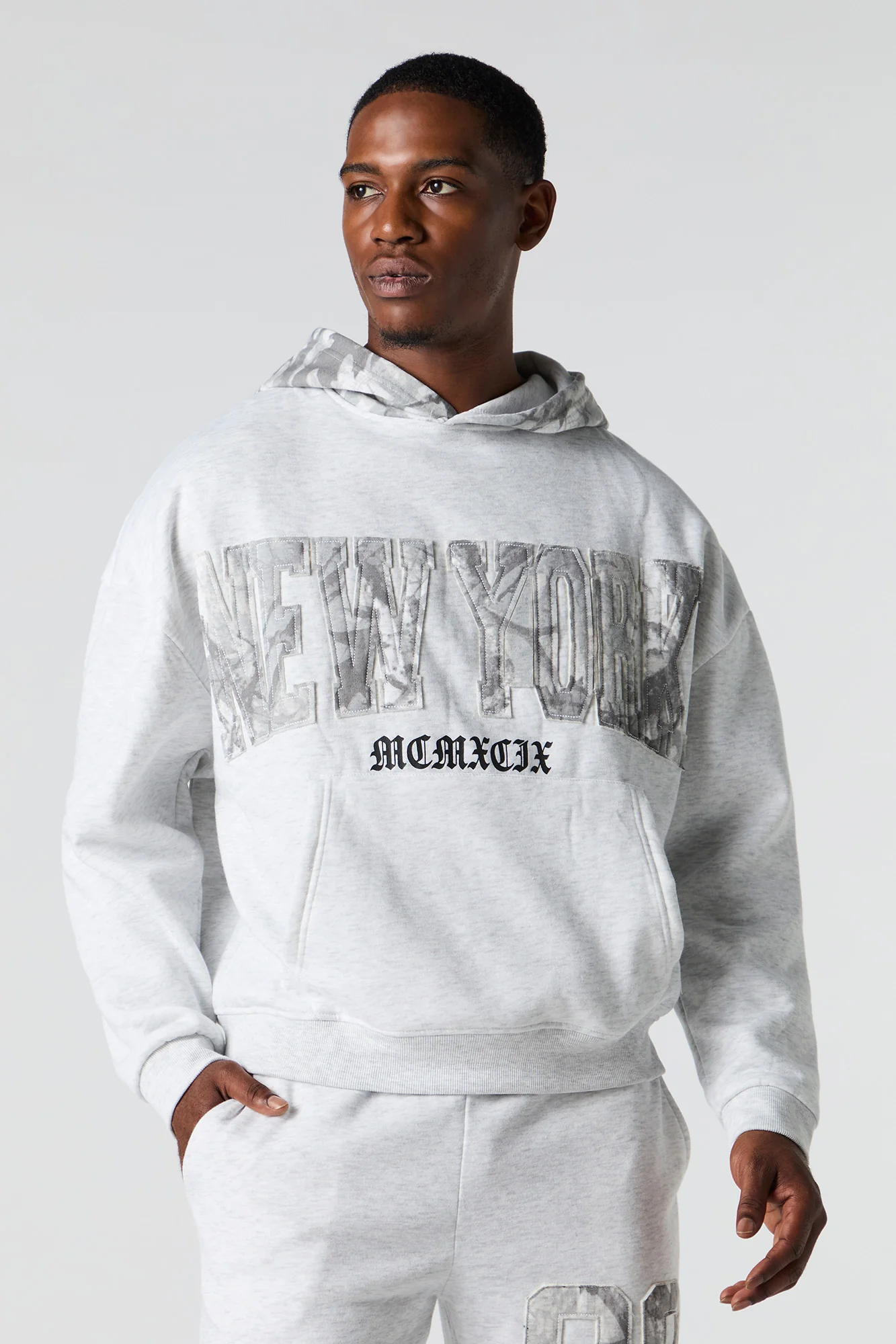 Camo Patch Boxy Fleece Hoodie - Image 2