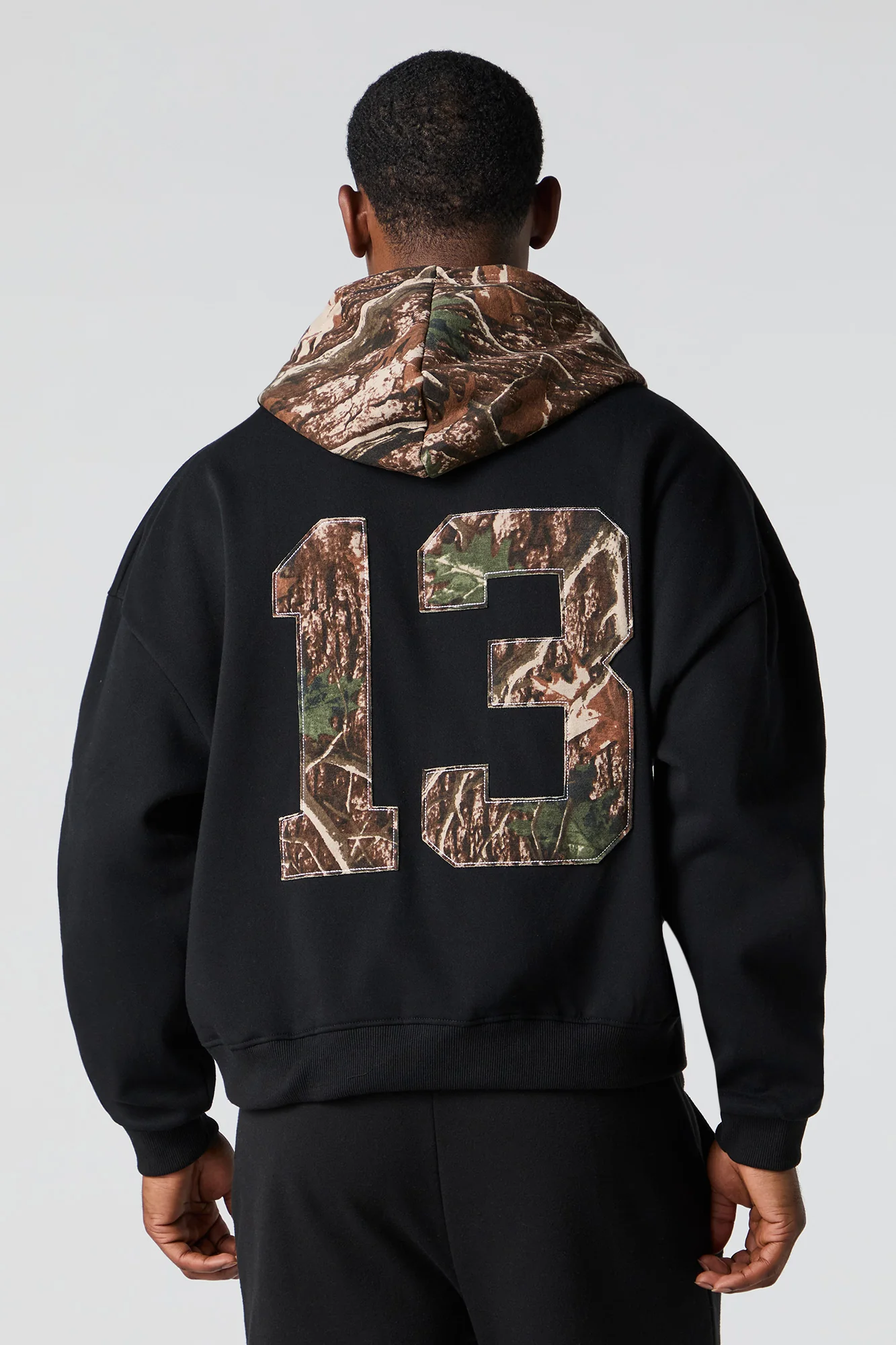 Camo Patch Boxy Fleece Hoodie - Image 4