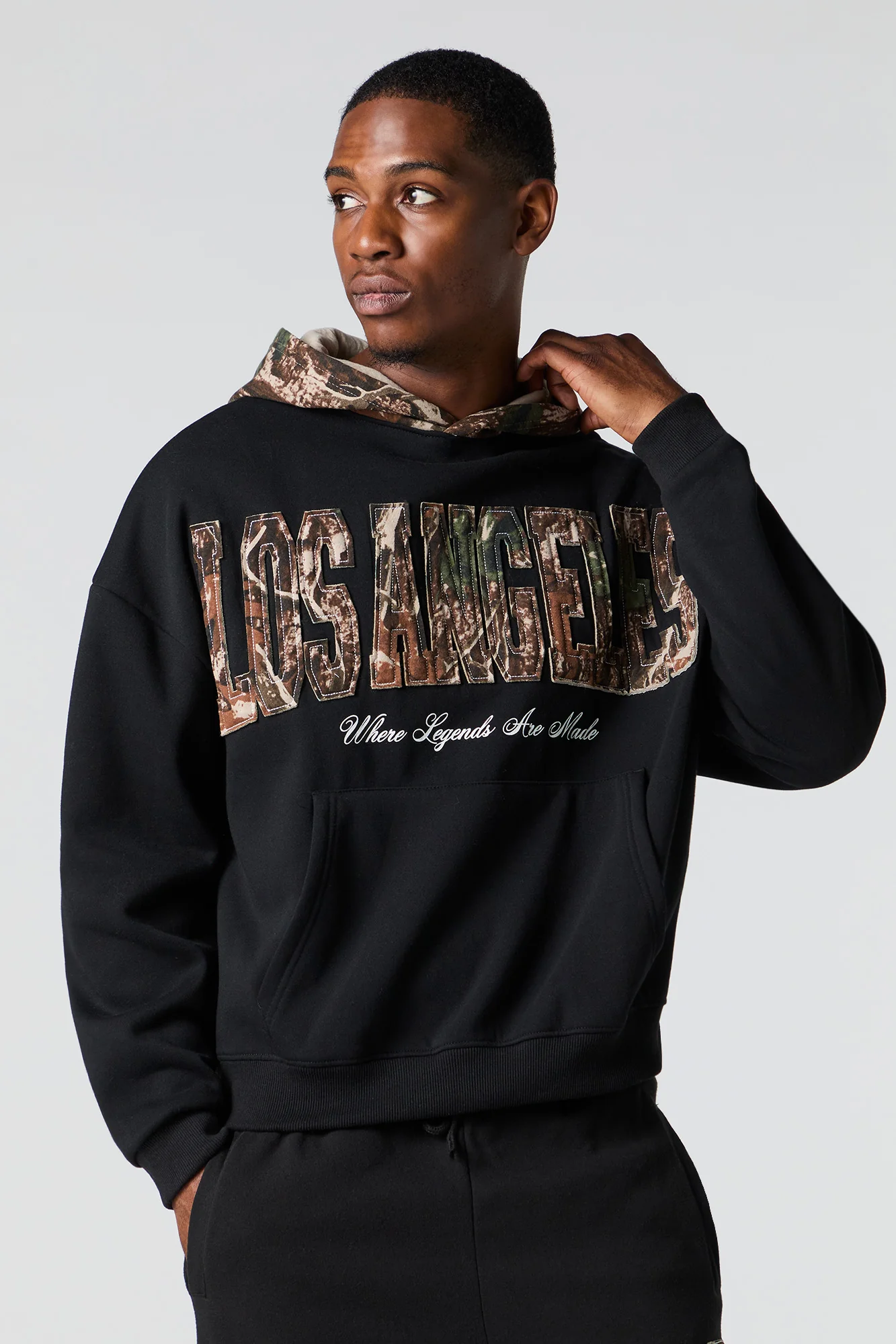 Camo Patch Boxy Fleece Hoodie - Image 5