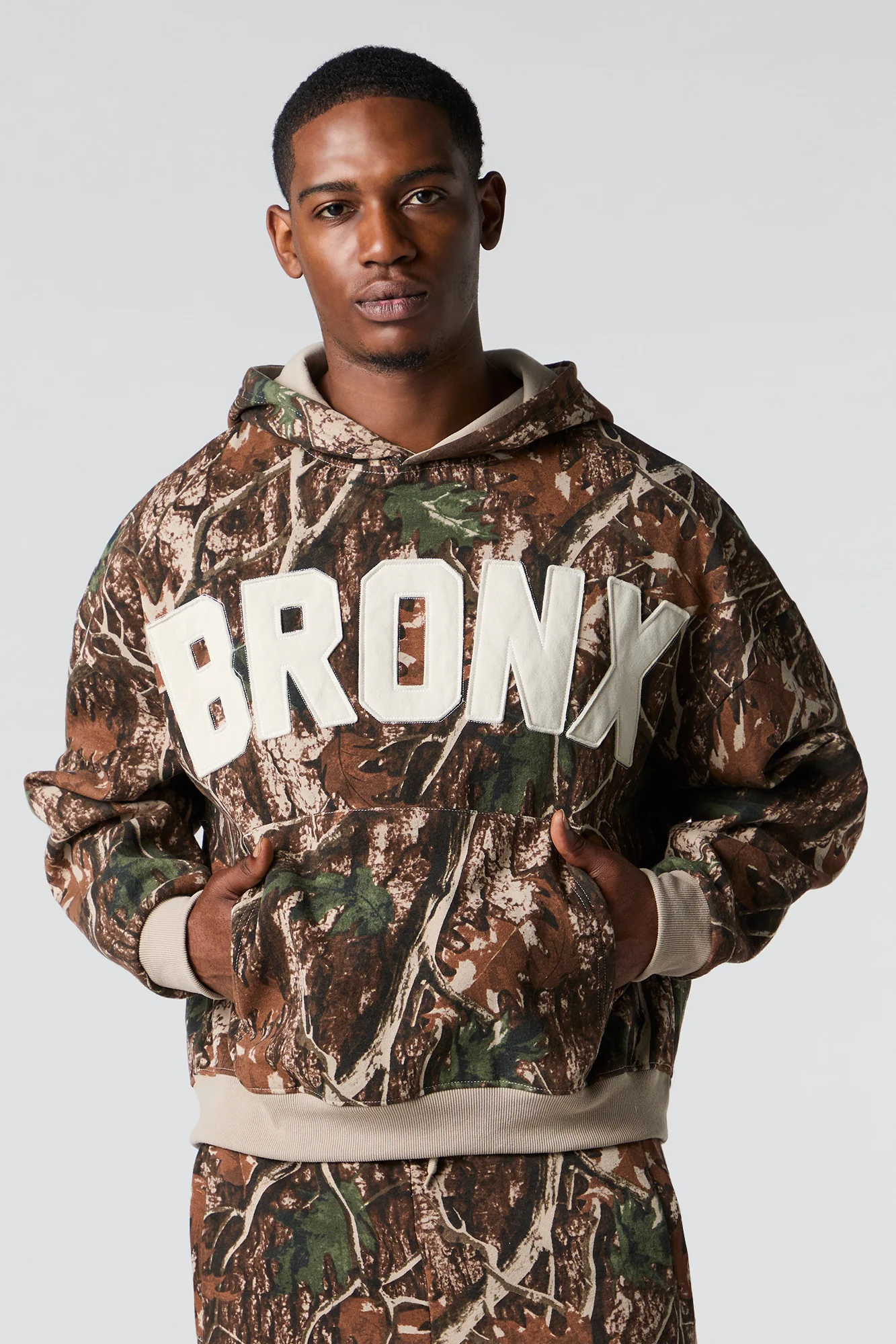 Camo Patch Boxy Fleece Hoodie - Image 7