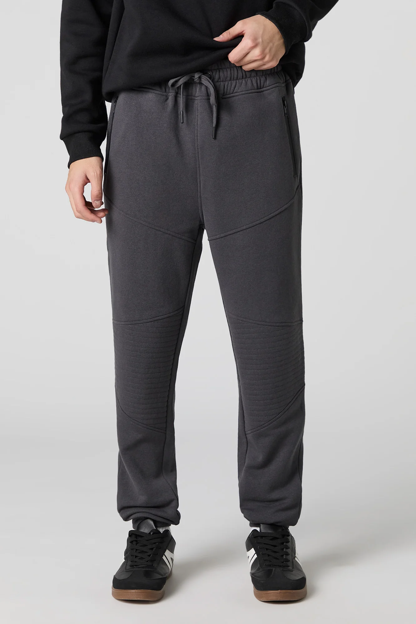 Jogger de style moto en molleton