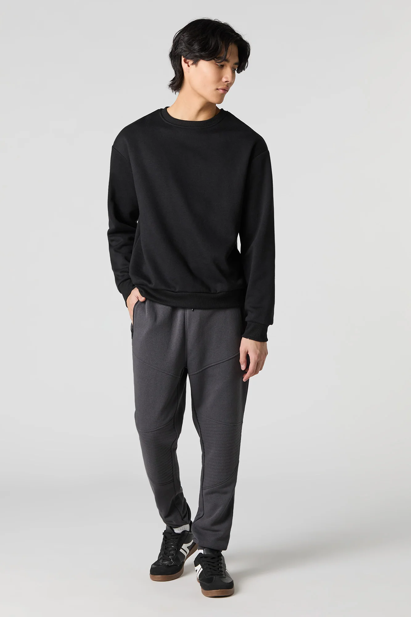 Jogger de style moto en molleton - Image 2