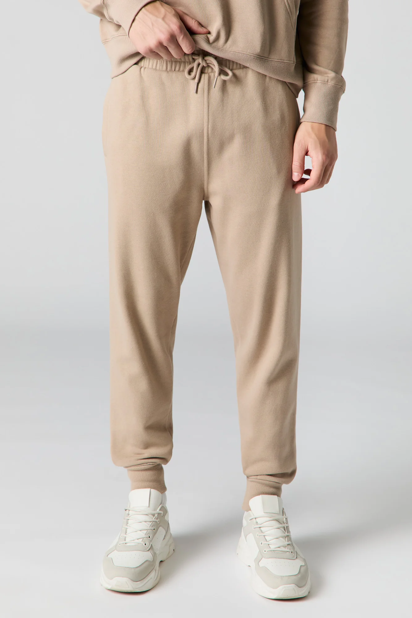 Jogger en molleton uni