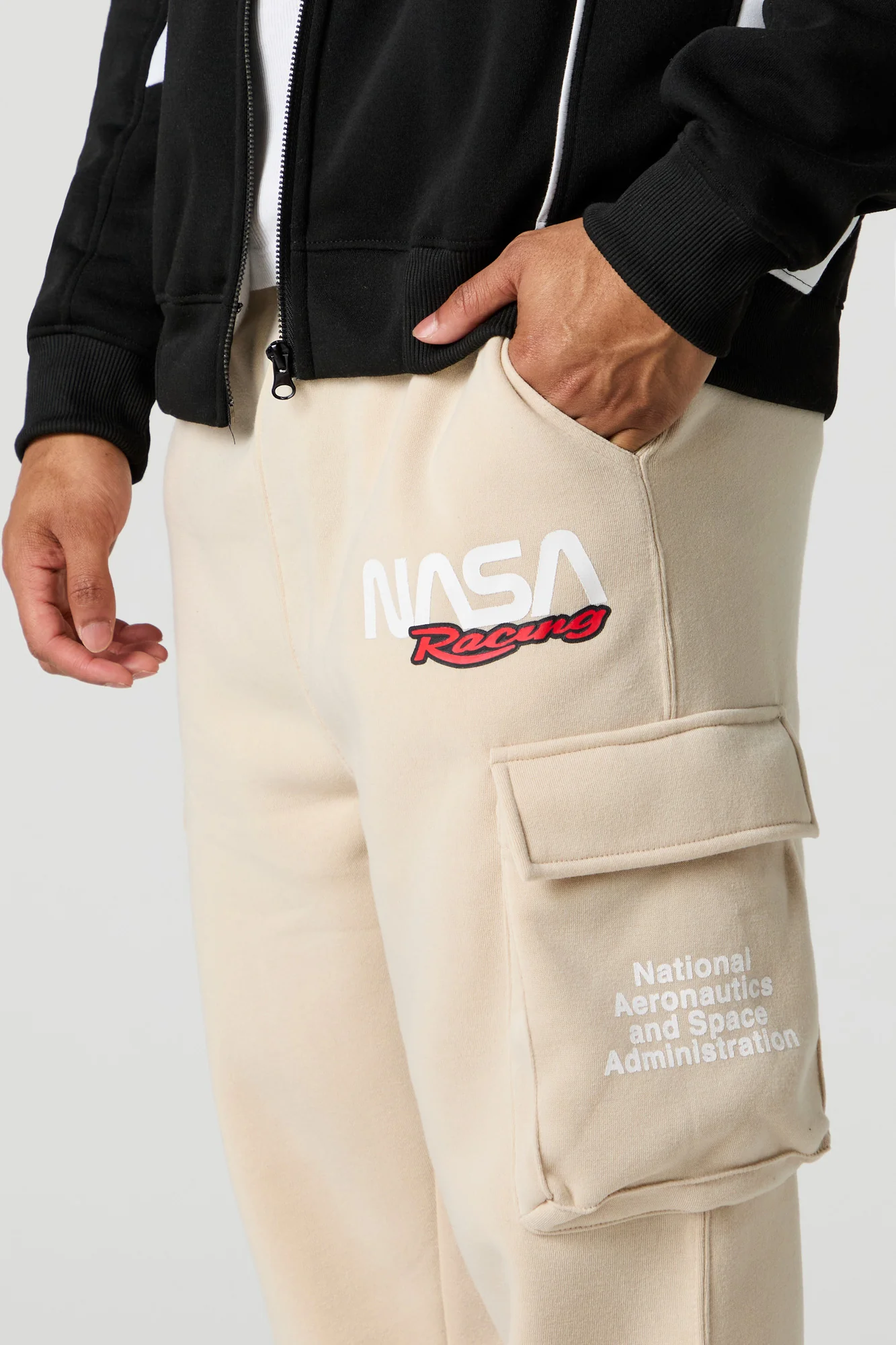 NASA HD Print Fleece Cargo Jogger - Image 12