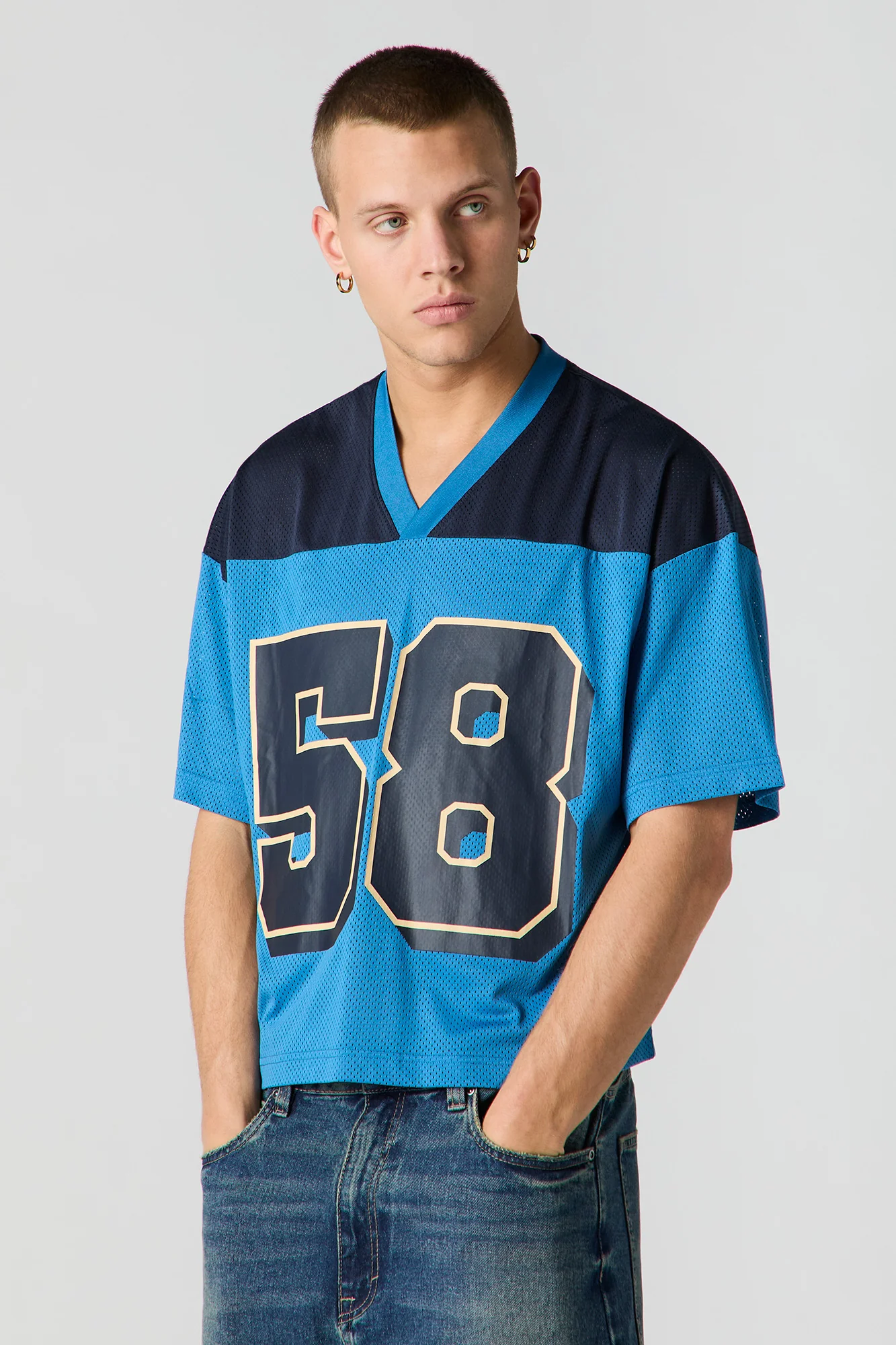 Jersey de football carré en filet imprimé - Image 10
