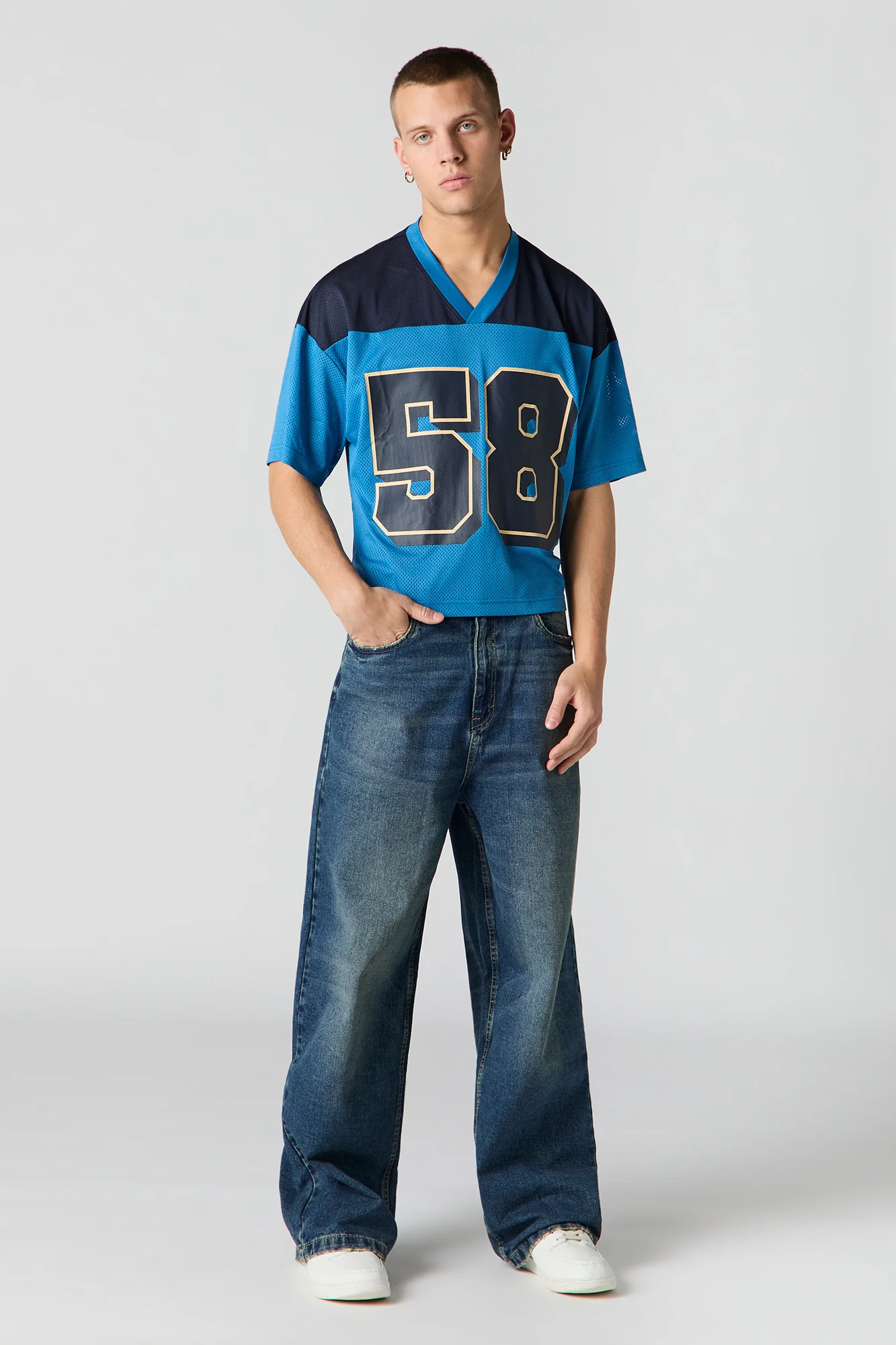 Jersey de football carré en filet imprimé - Image 12