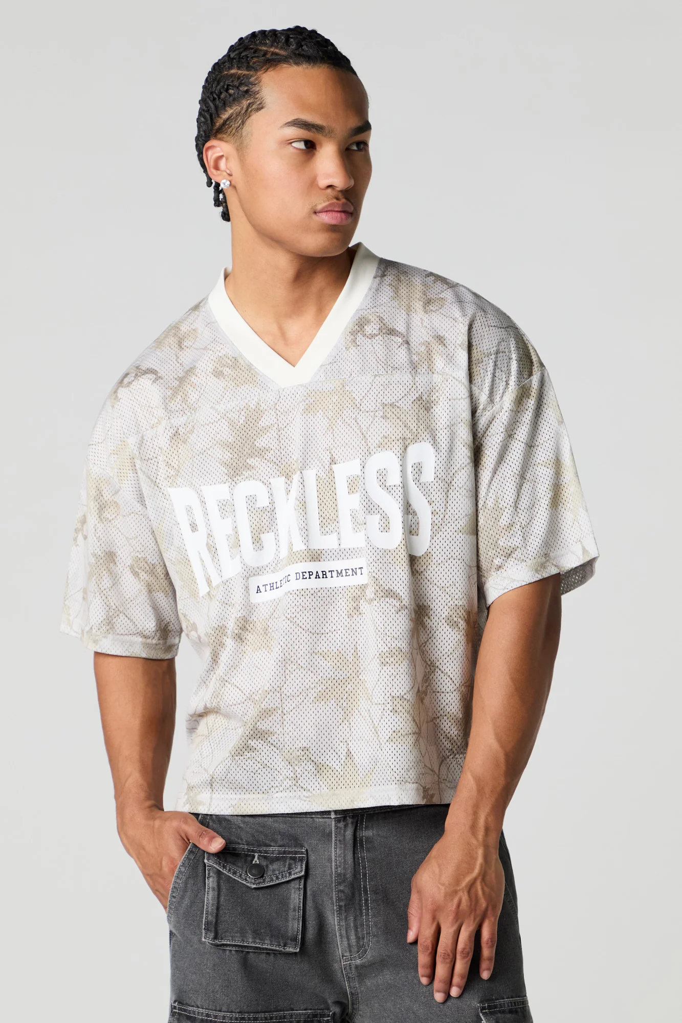 Jersey en filet camouflage à imprimé Reckless
