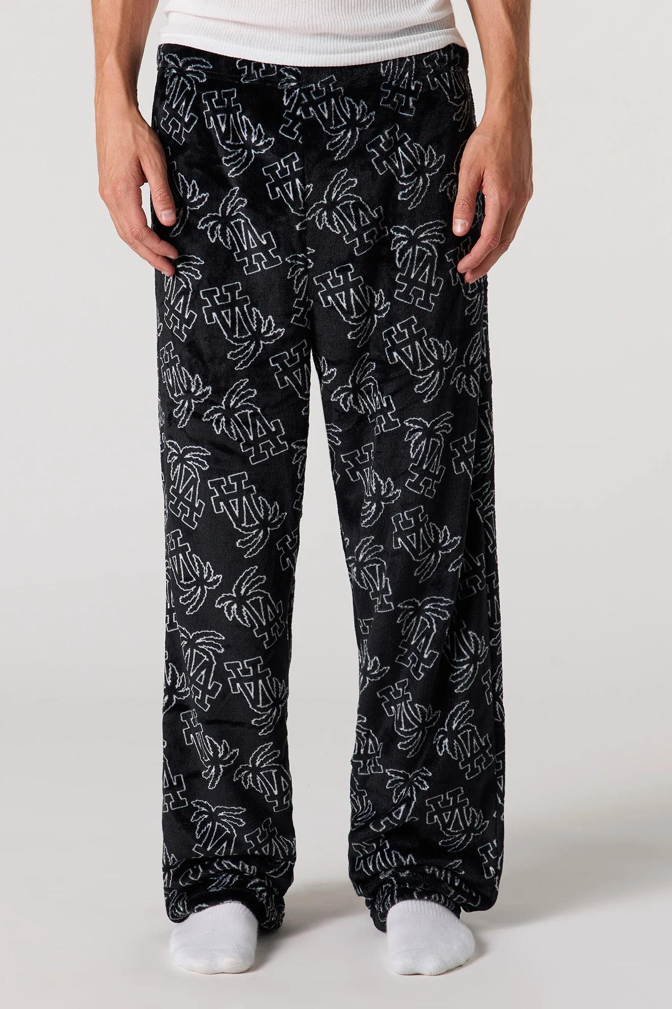 Printed Plush Pajama Pant - Image 10