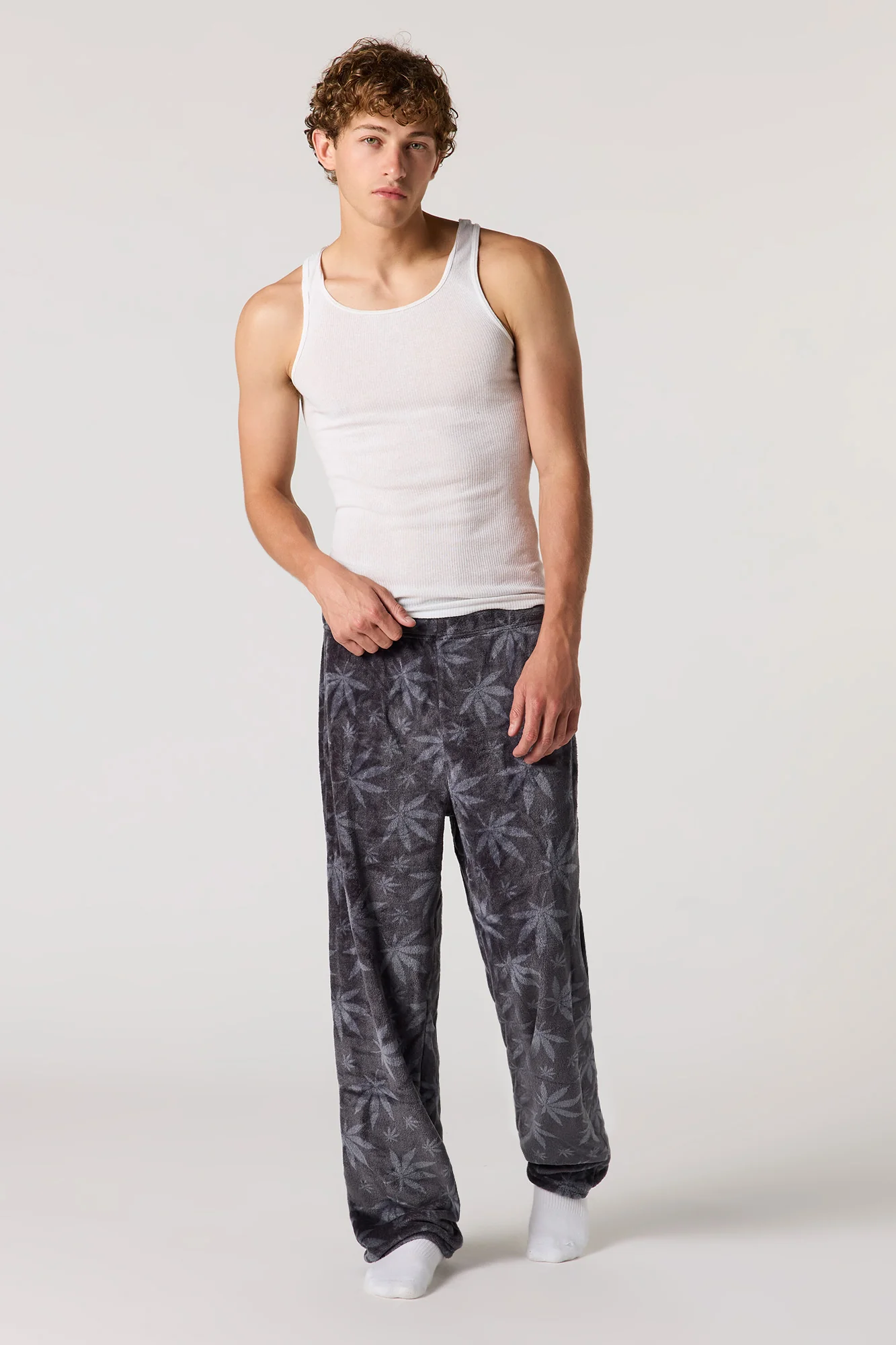 Printed Plush Pajama Pant - Image 14