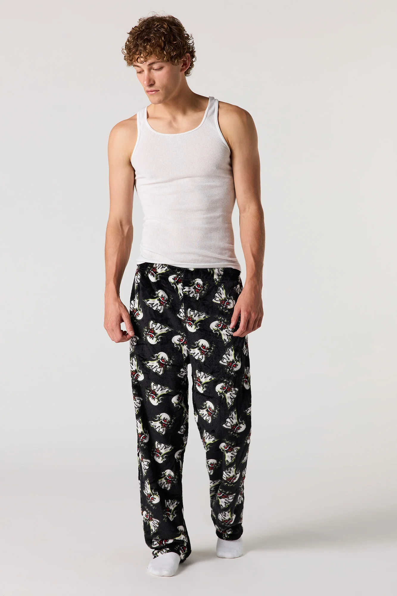 Printed Plush Pajama Pant - Image 17