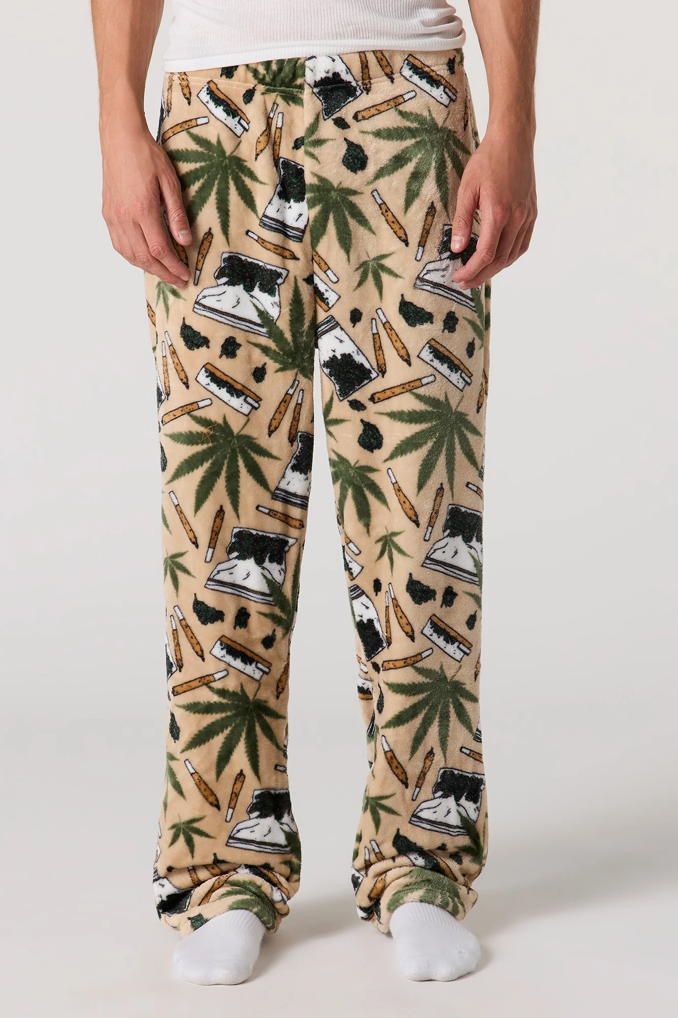 Printed Plush Pajama Pant - Image 19