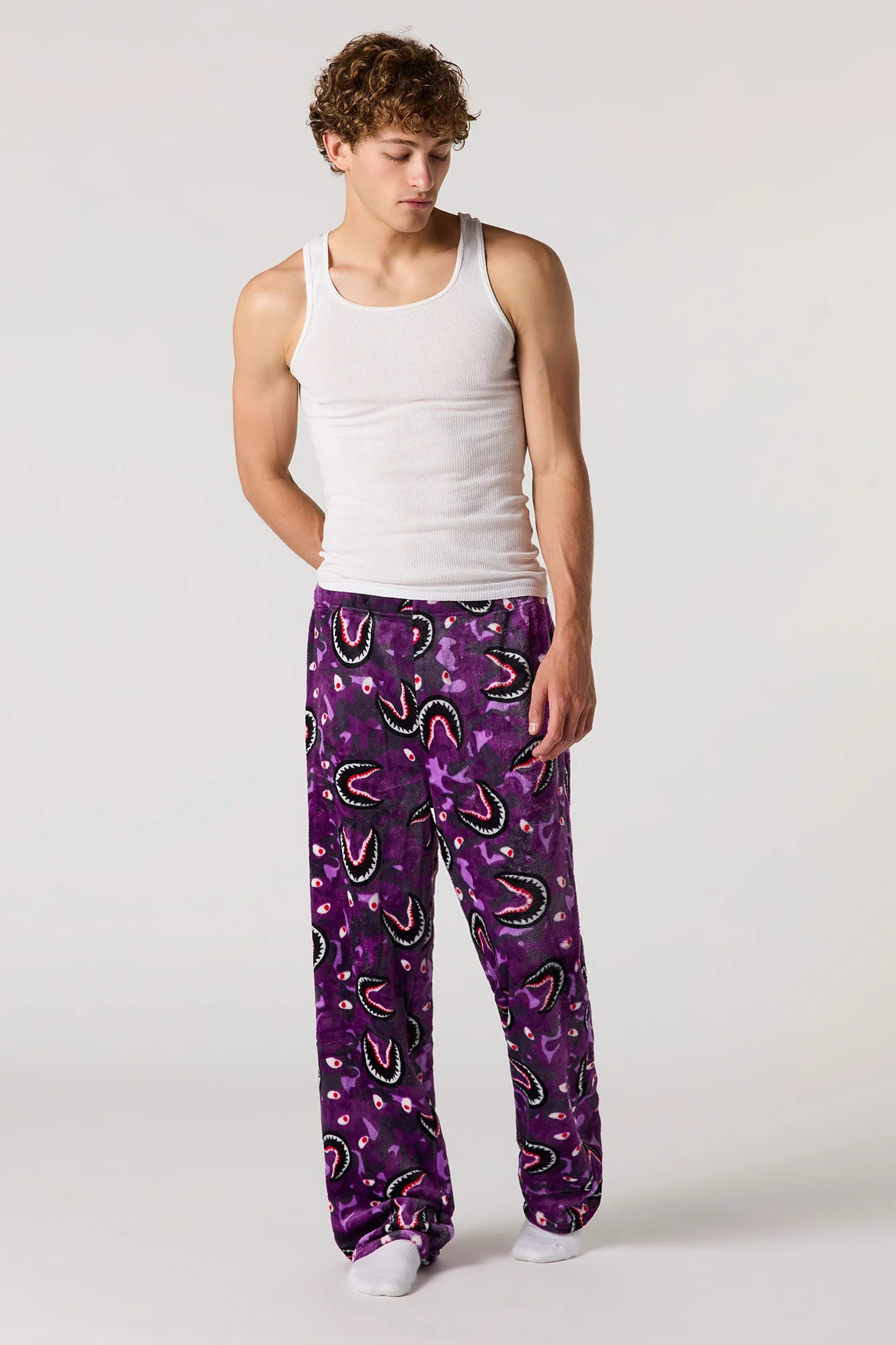 Printed Plush Pajama Pant - Image 2