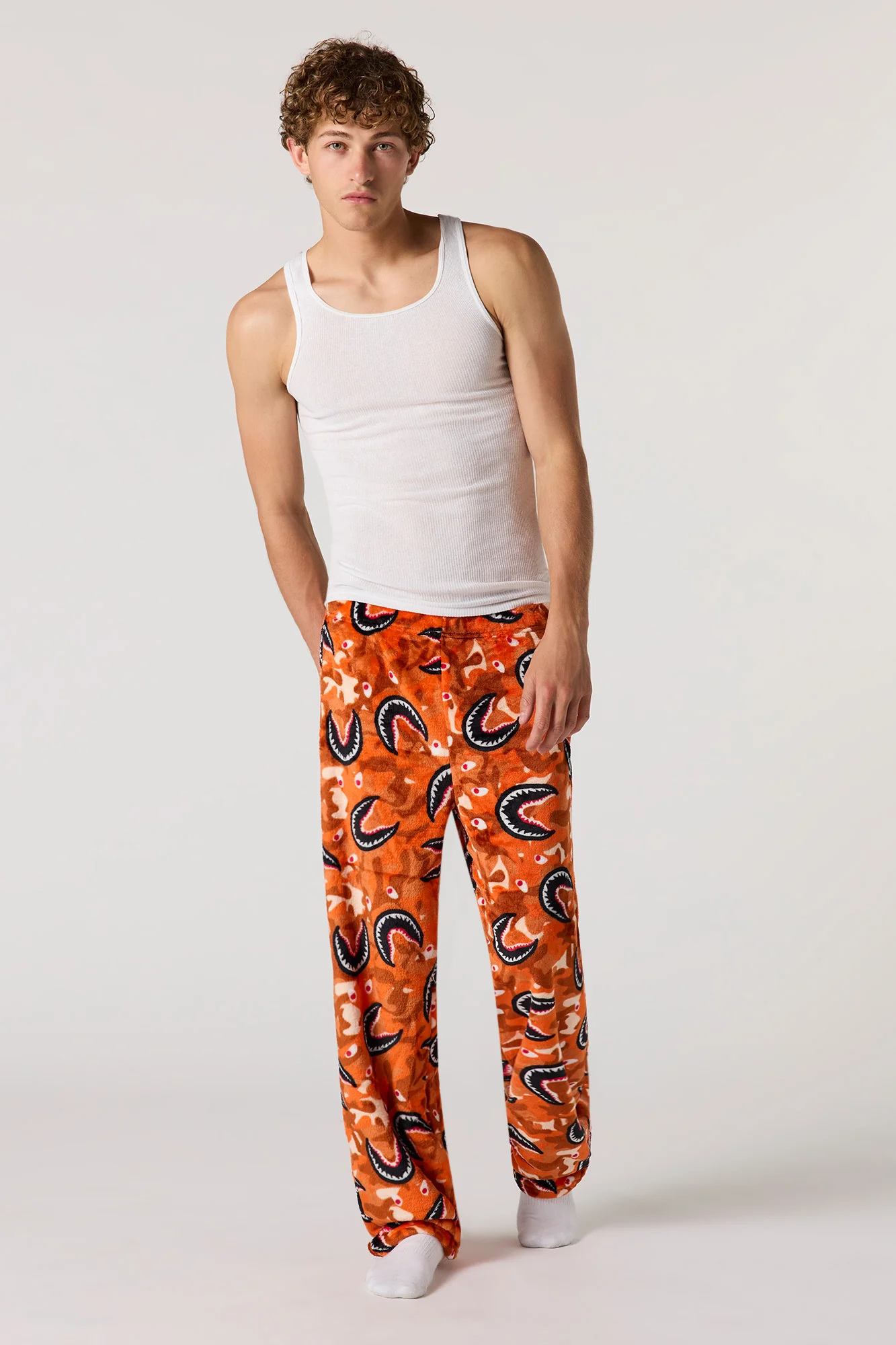 Printed Plush Pajama Pant - Image 23