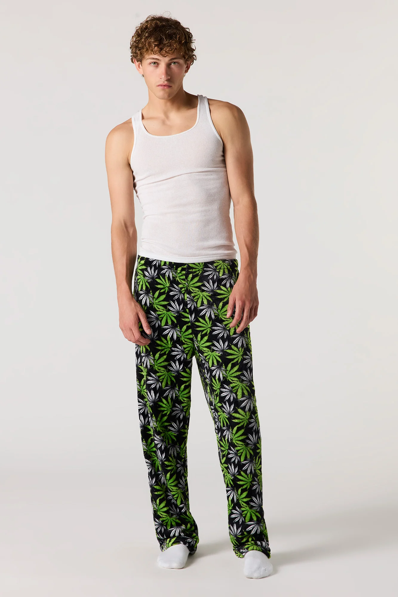 Printed Plush Pajama Pant - Image 5