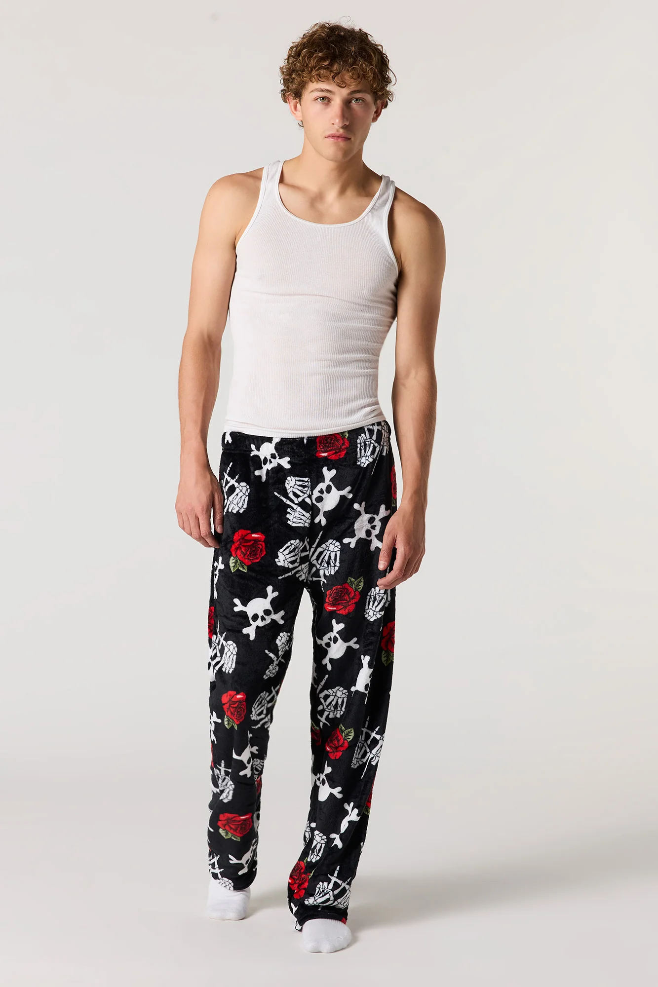 Printed Plush Pajama Pant - Image 8