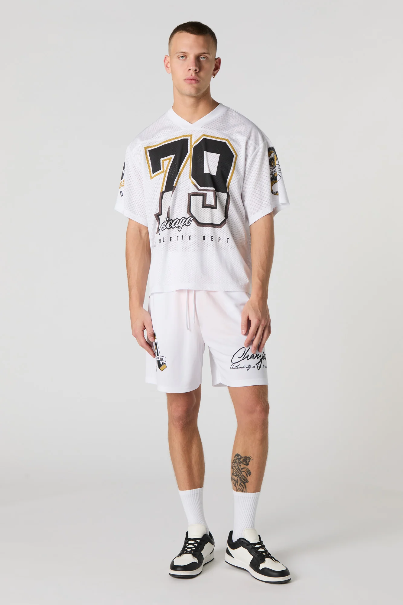 Jersey de football en filet à imprimé City - Image 3