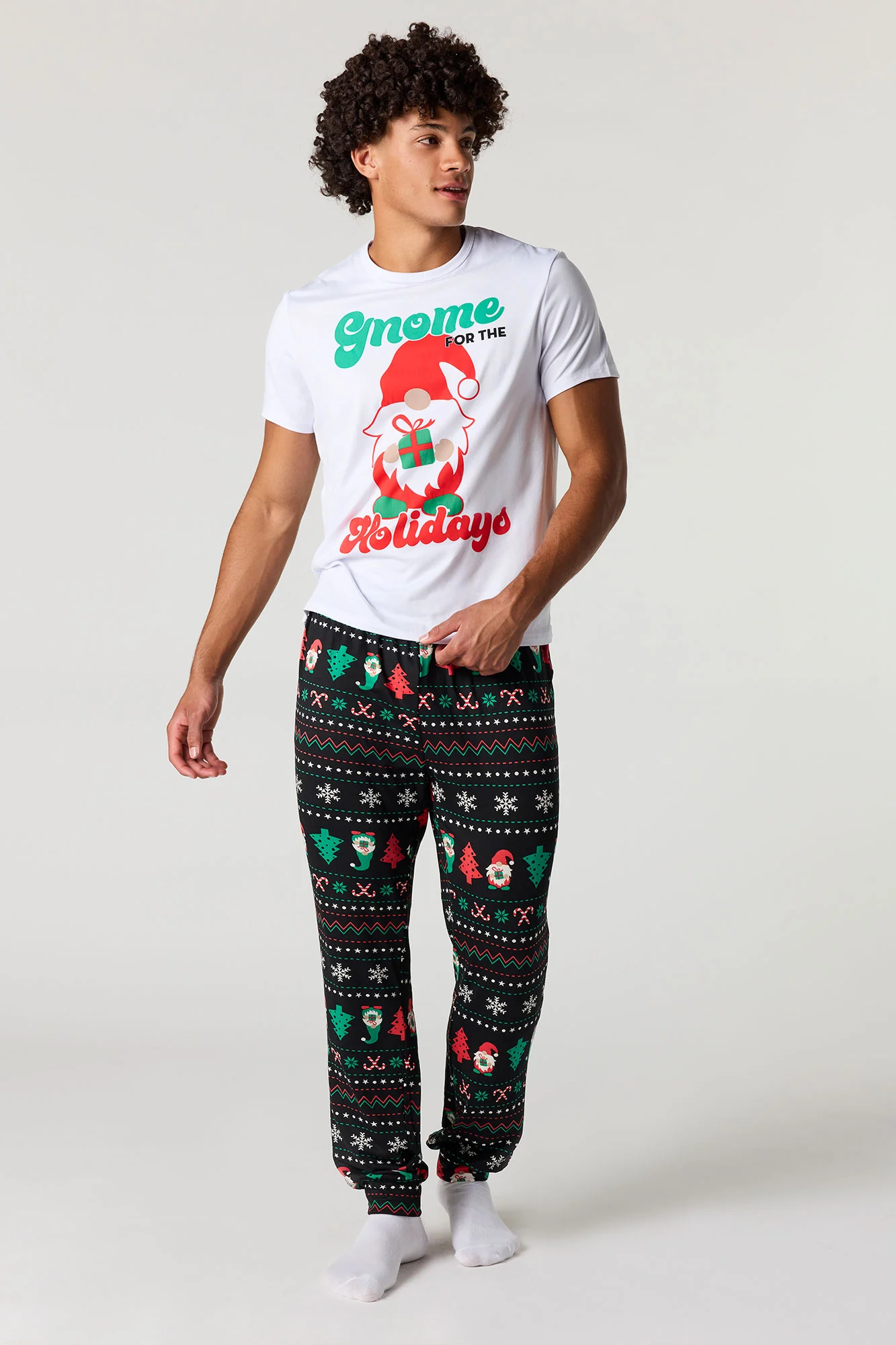 Mens Fammy Jammies Gnome for the Holidays Pajama Set - Image 4