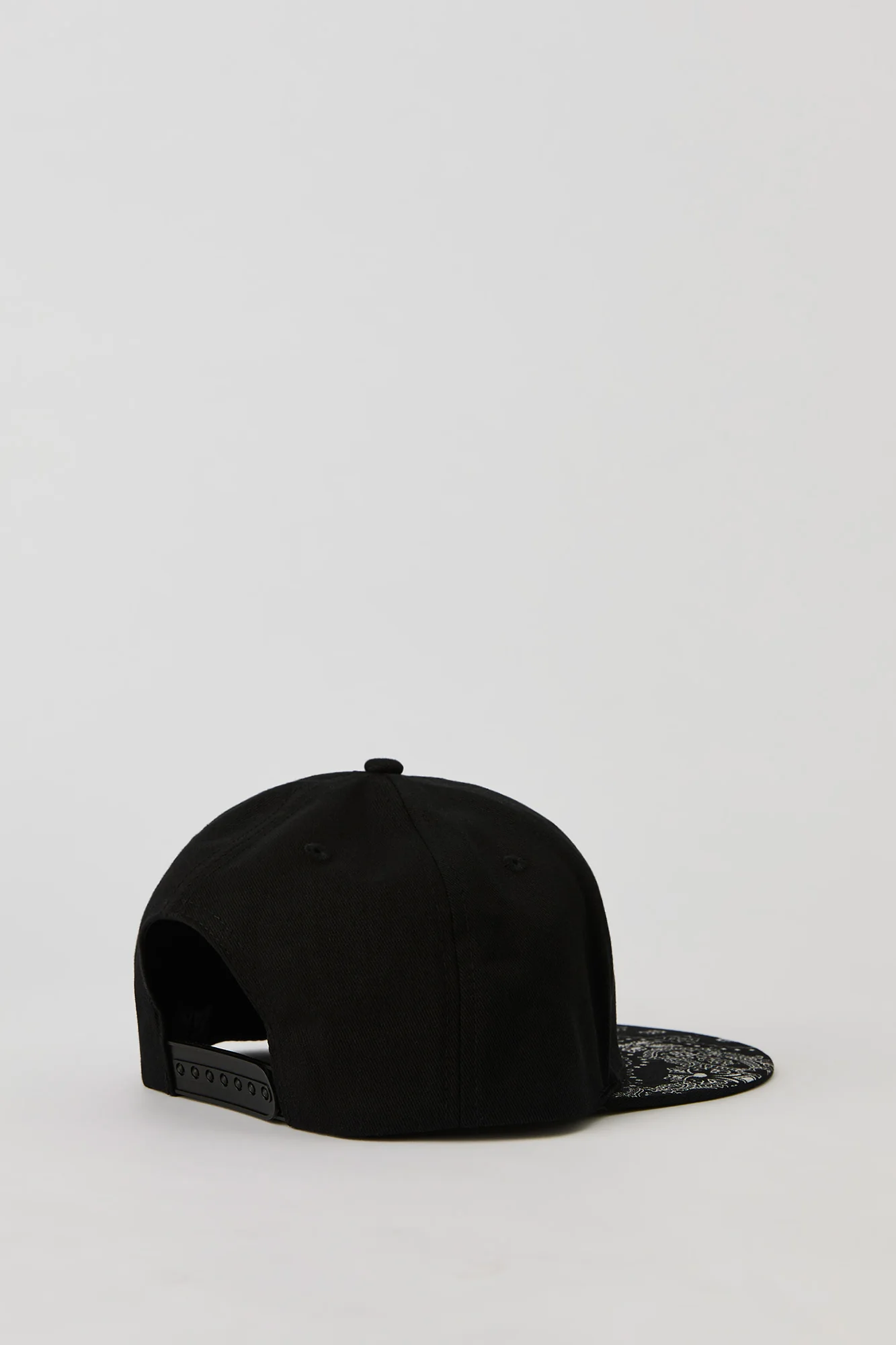 Chapeau à bouton-pression à imprimé bandana et broderie NY - Image 3