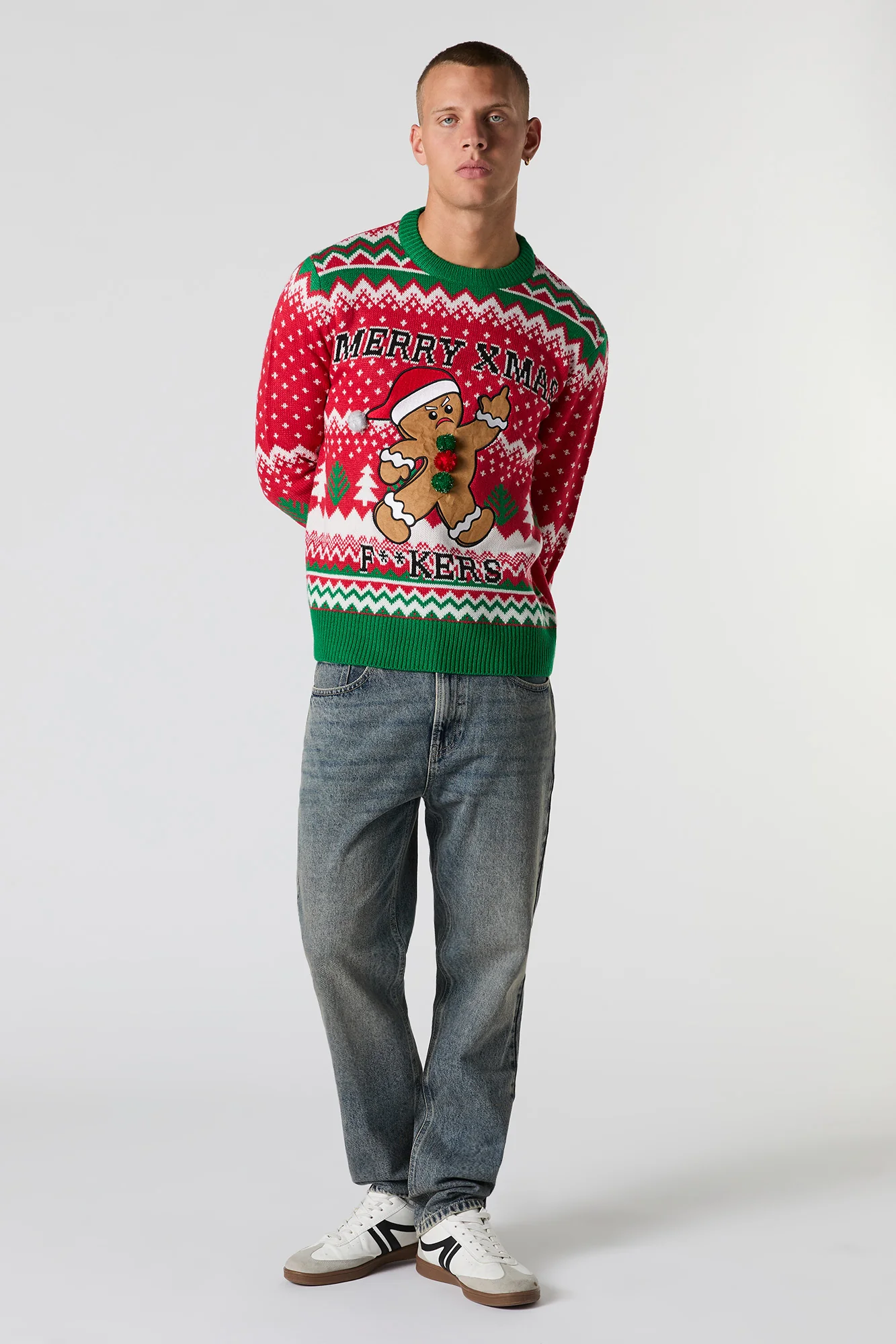 Naughty Gingerbread Christmas Sweater - Image 4