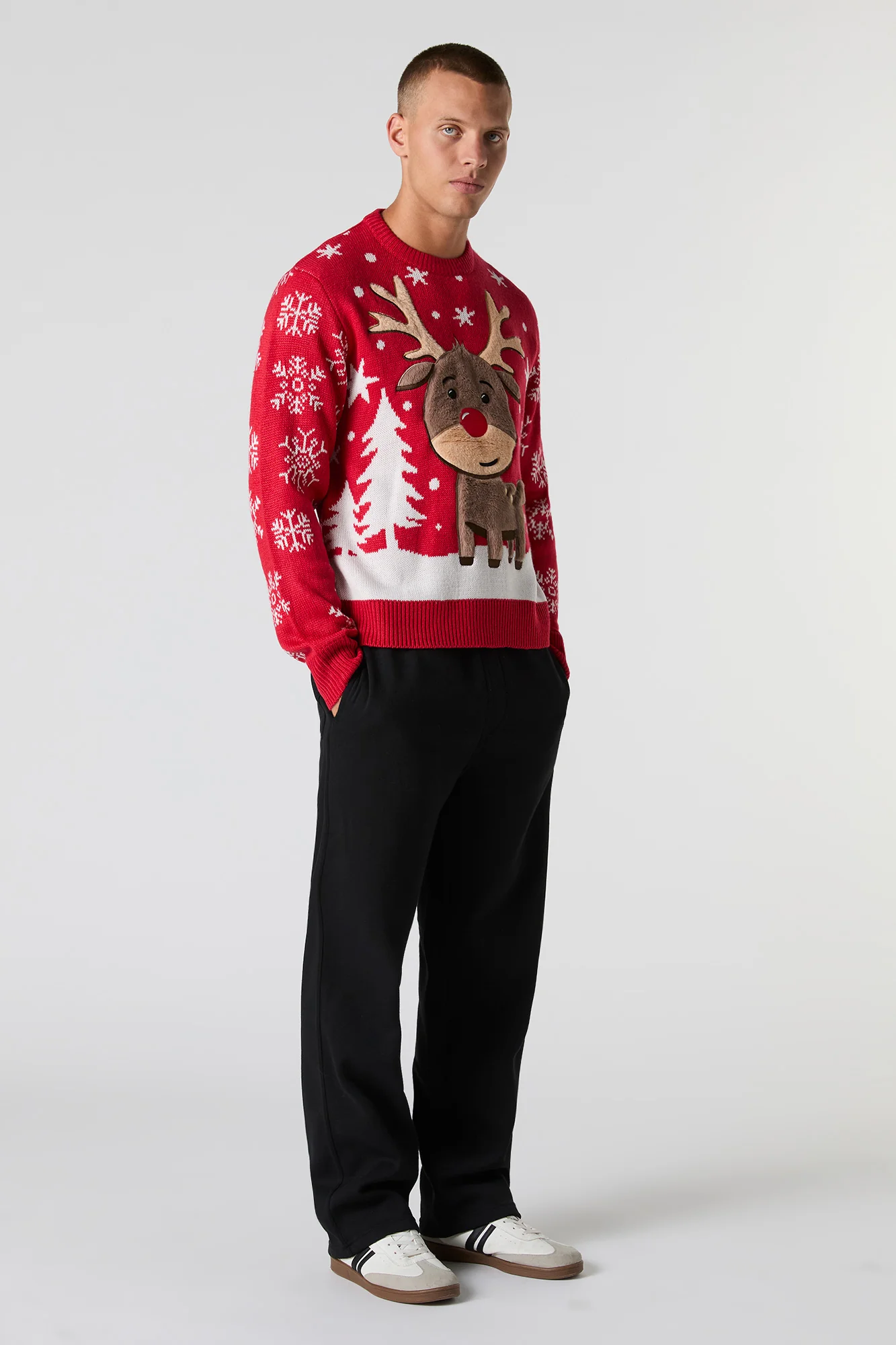 Furry Rudolph Christmas Sweater - Image 3
