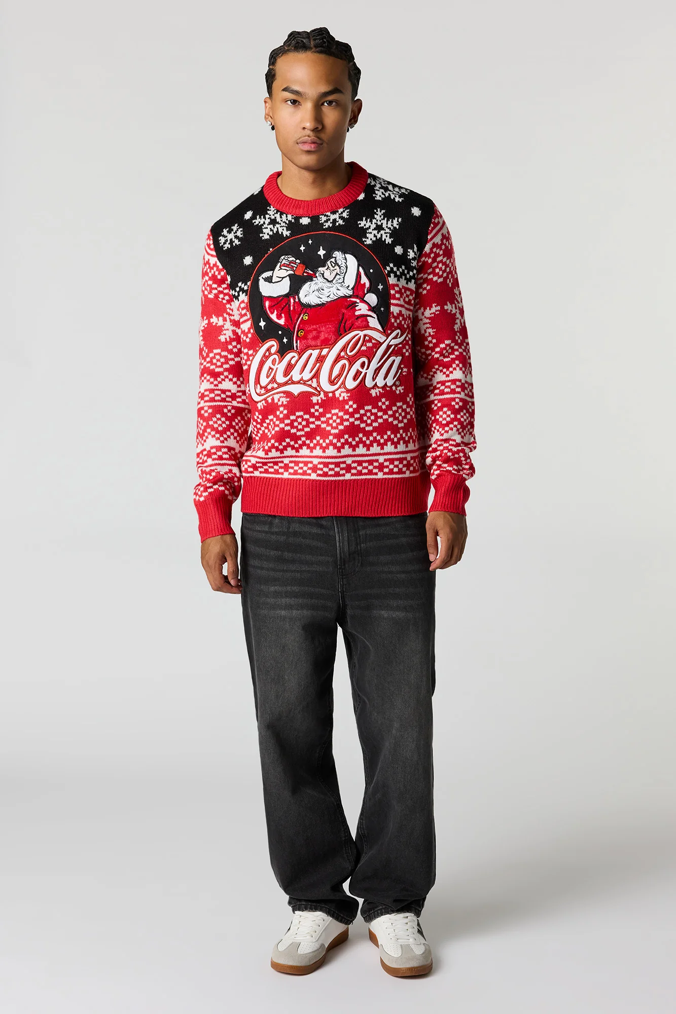 Coca Cola Chenille Embroidered Christmas Sweater - Image 6