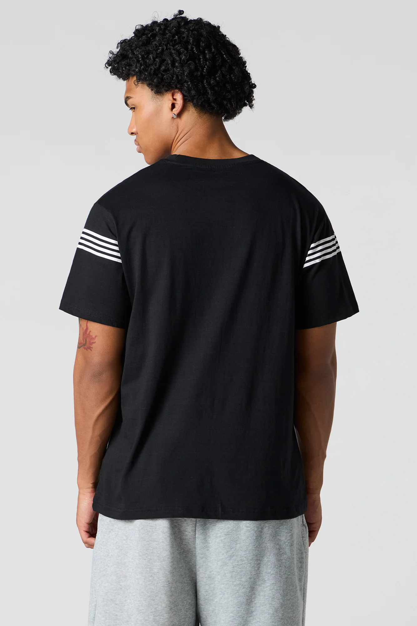 Partial Striped T-Shirt - Image 4