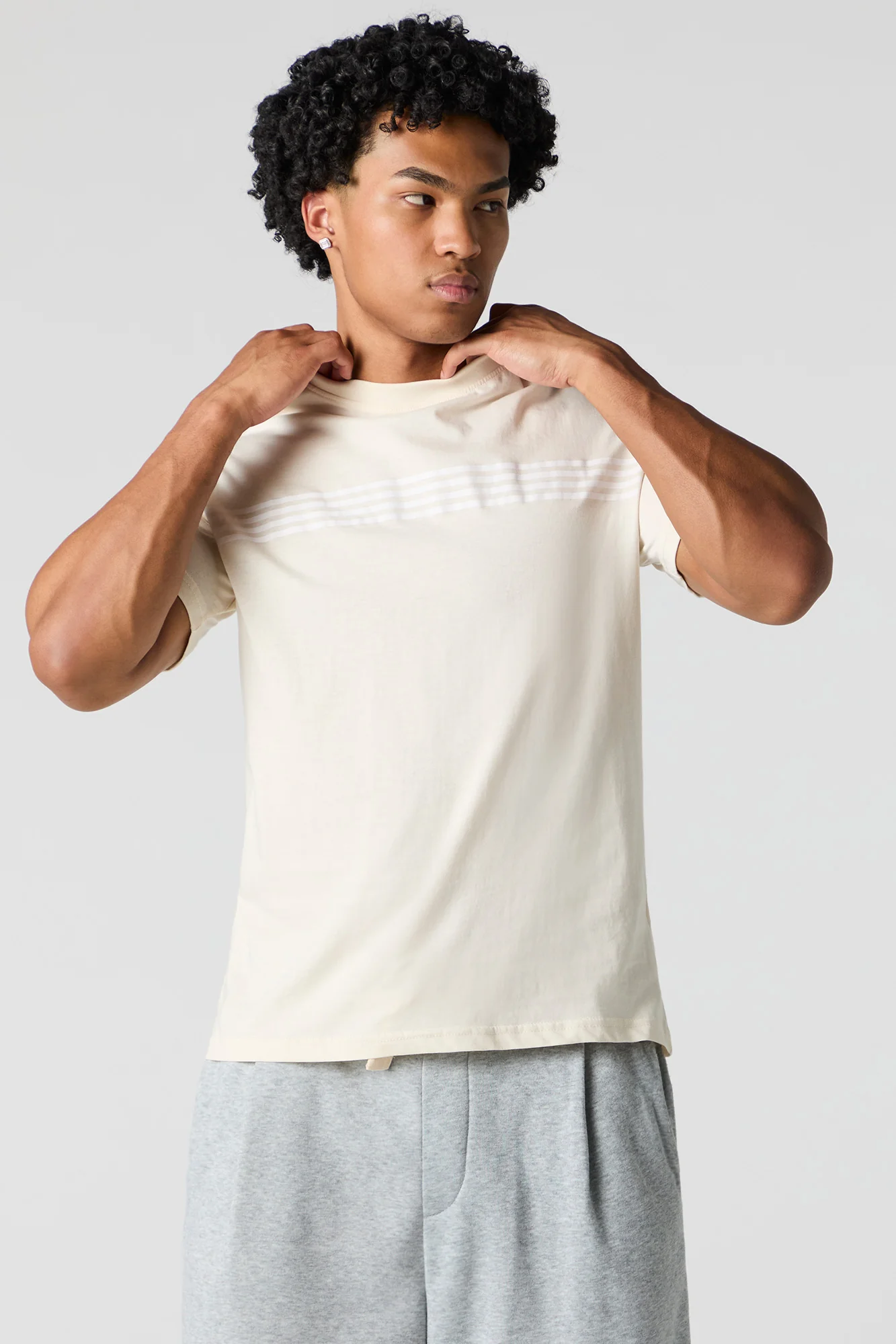 T-shirt partiellement rayé - Image 10