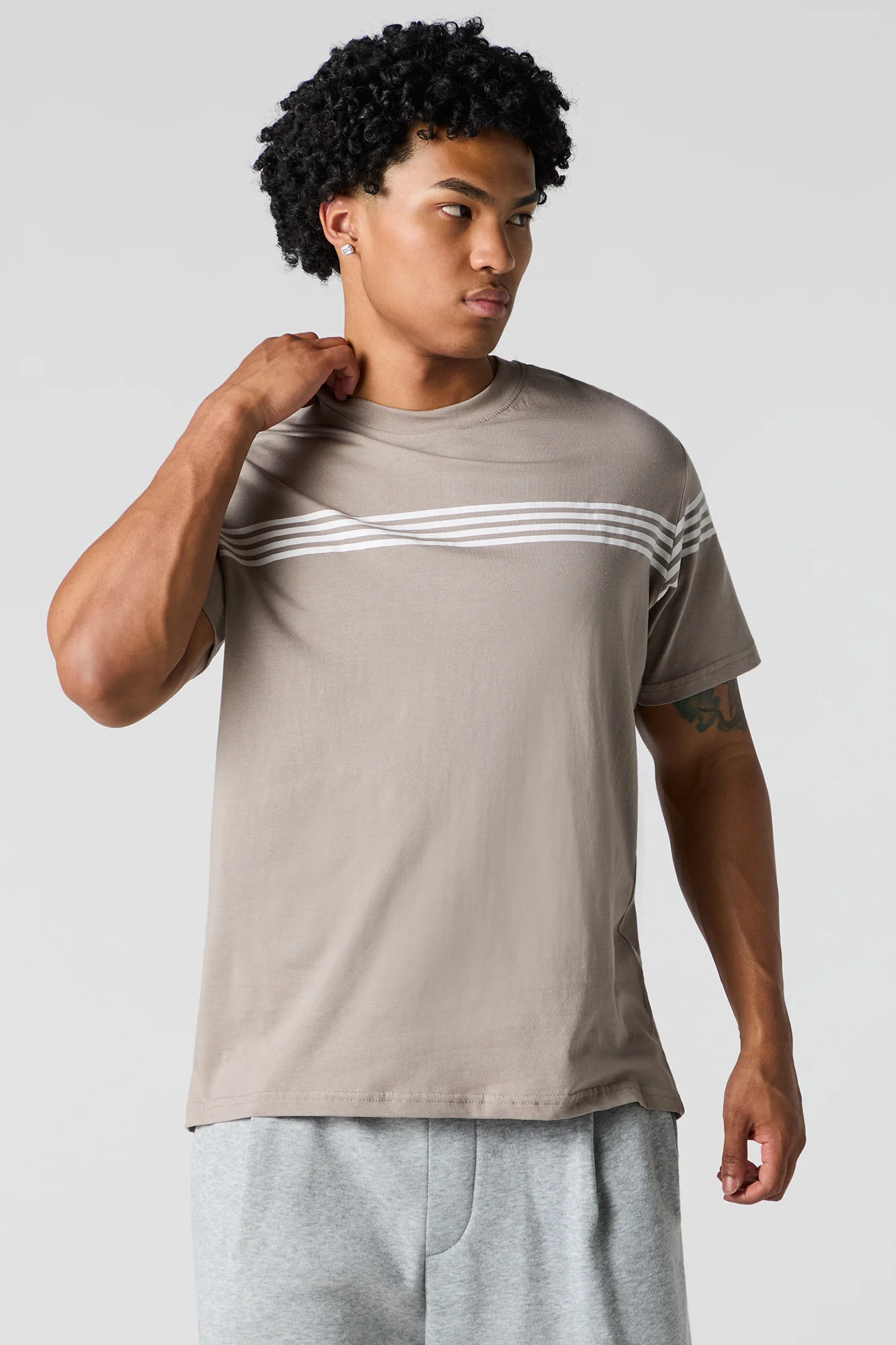 T-shirt partiellement rayé - Image 13