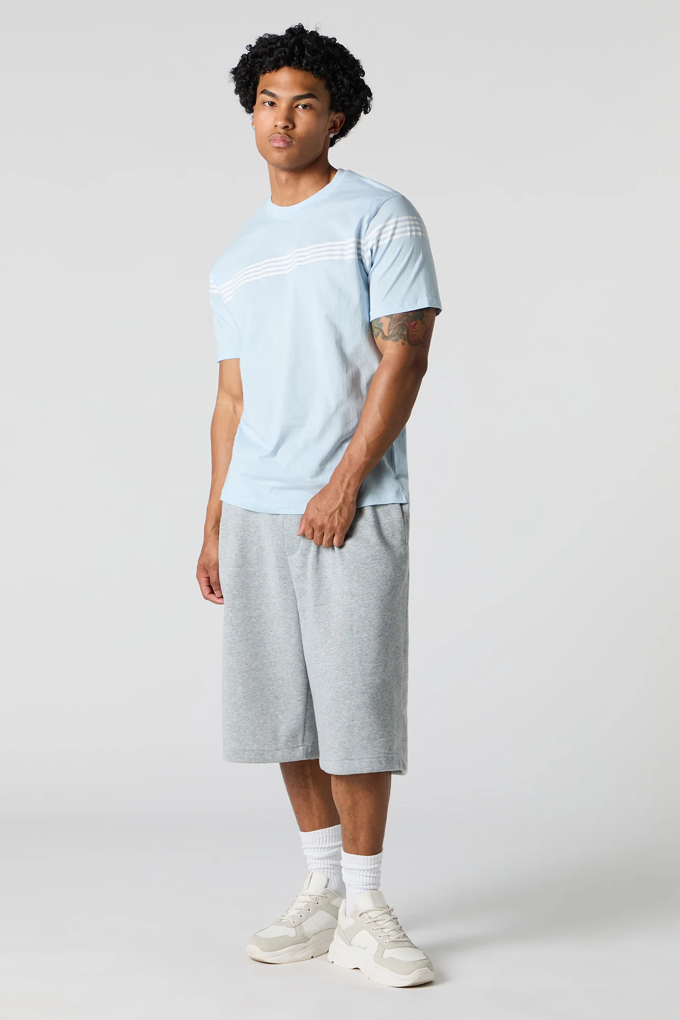 T-shirt partiellement rayé - Image 17