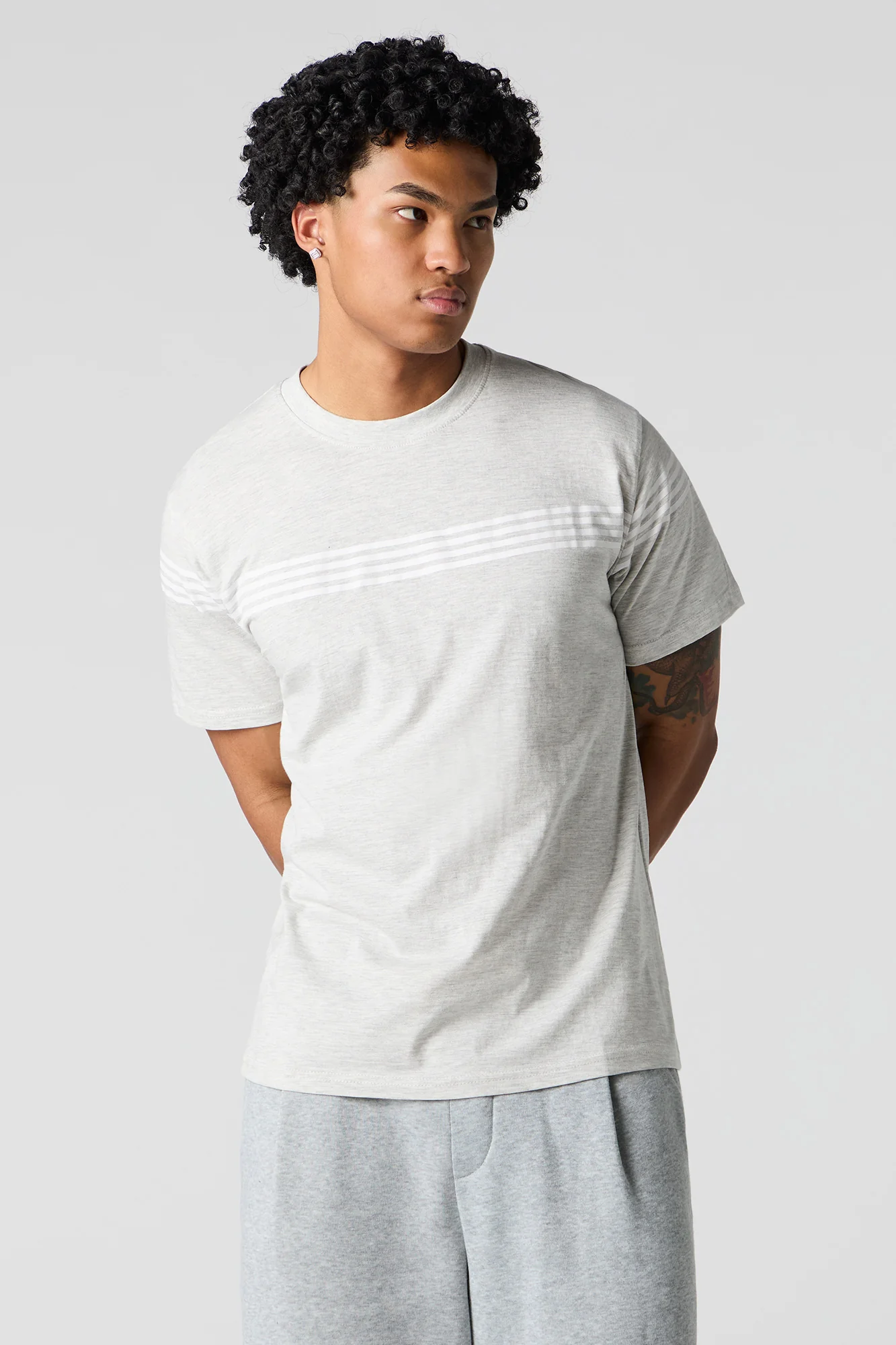 T-shirt partiellement rayé - Image 5