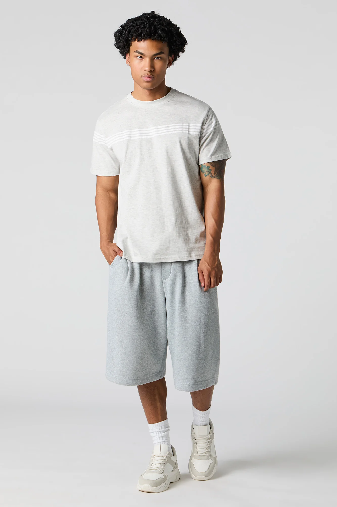 T-shirt partiellement rayé - Image 6