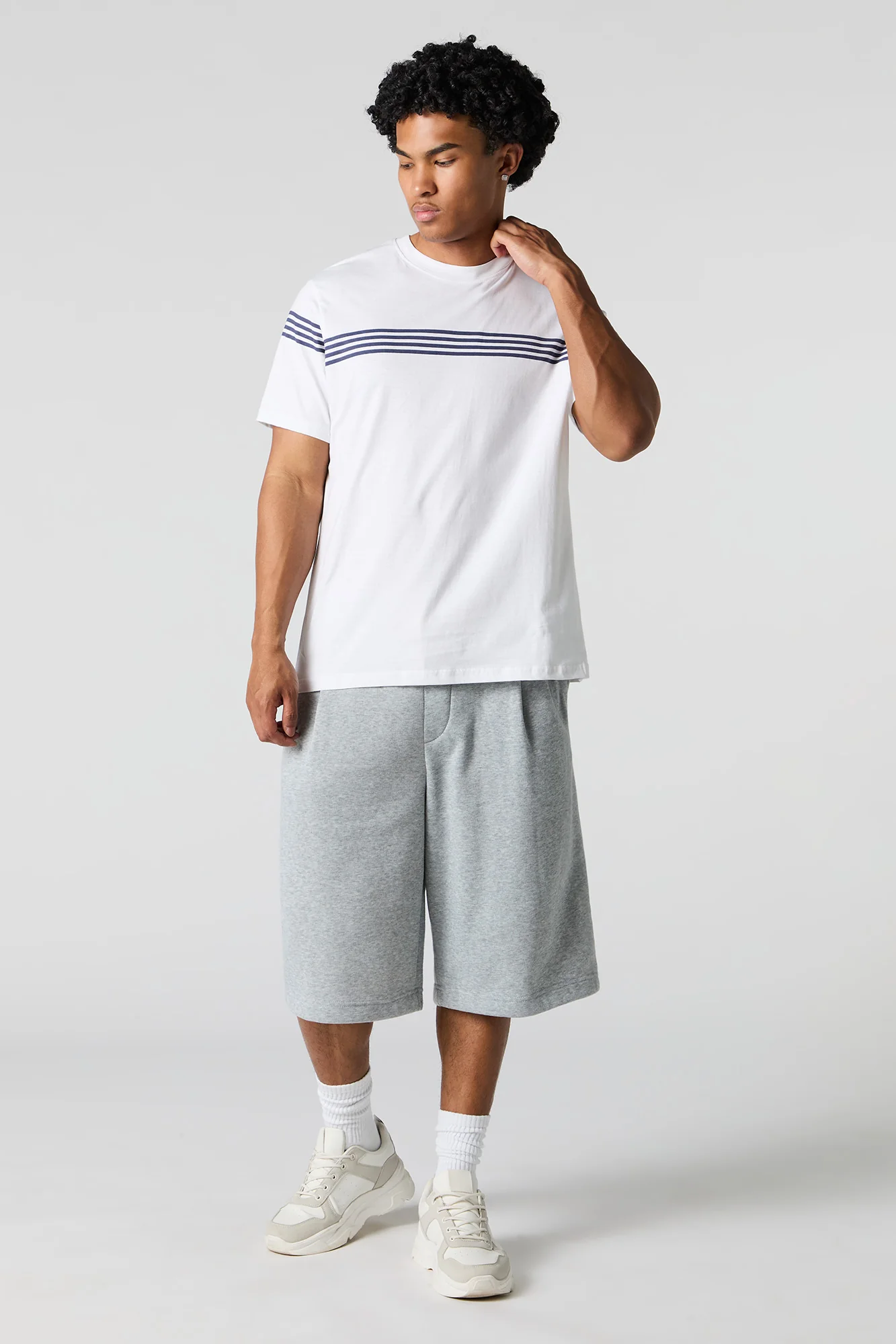 T-shirt partiellement rayé - Image 8