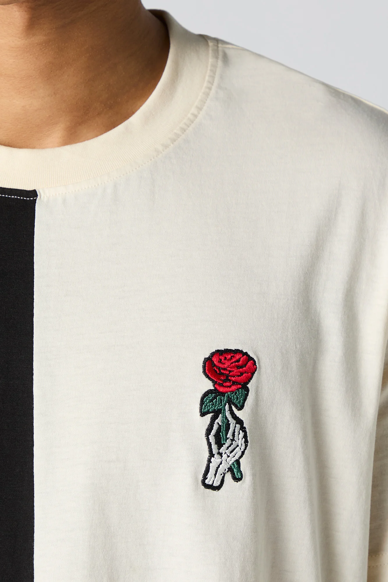 Embroidered Two Tone T-Shirt - Image 8
