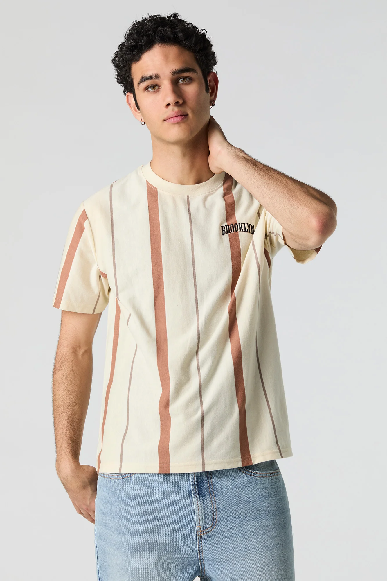 Embroidered Striped T-Shirt - Image 10