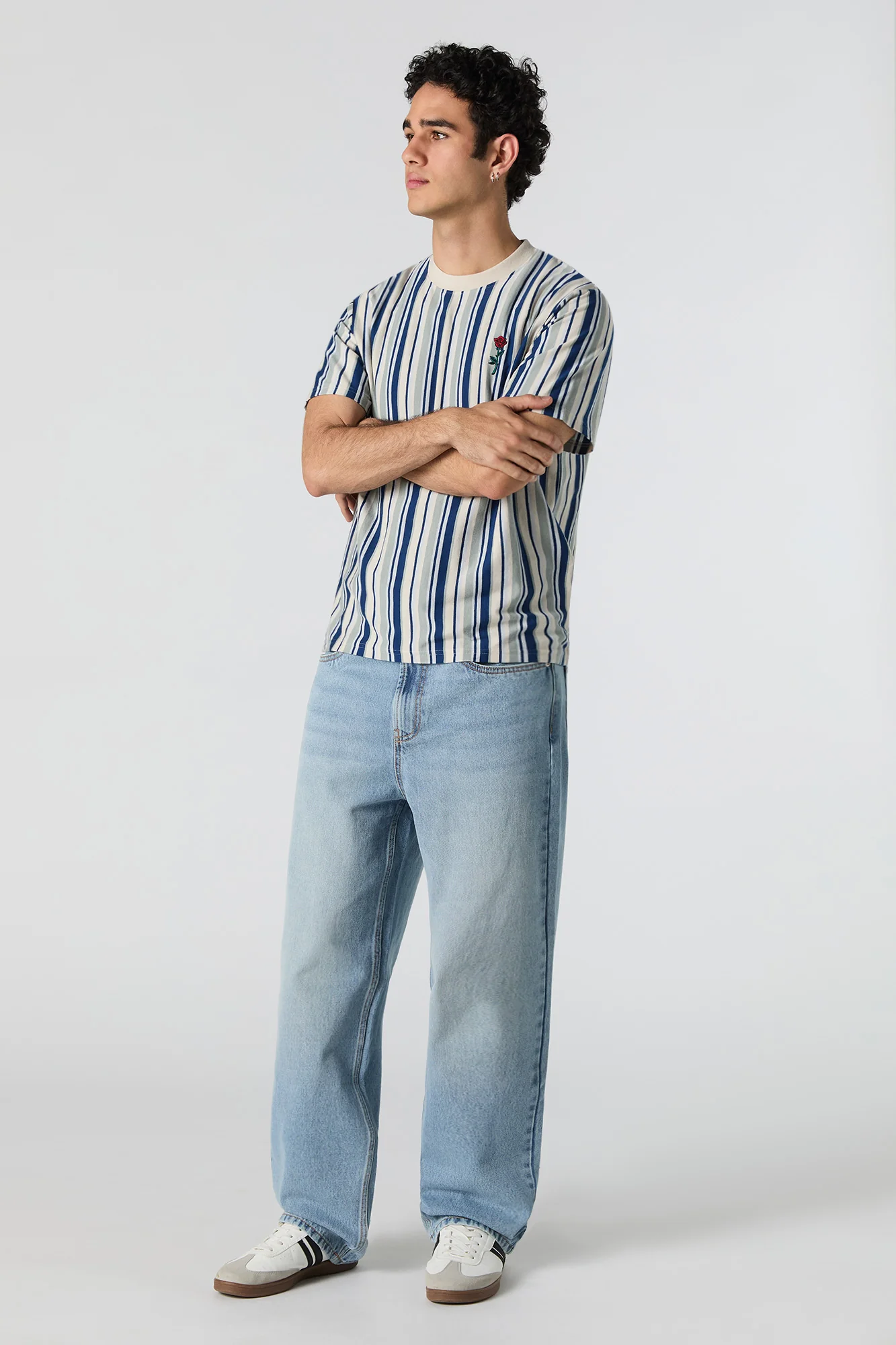 Embroidered Striped T-Shirt - Image 16