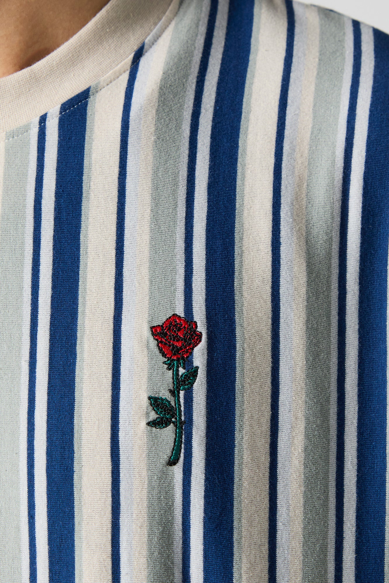 Embroidered Striped T-Shirt - Image 17