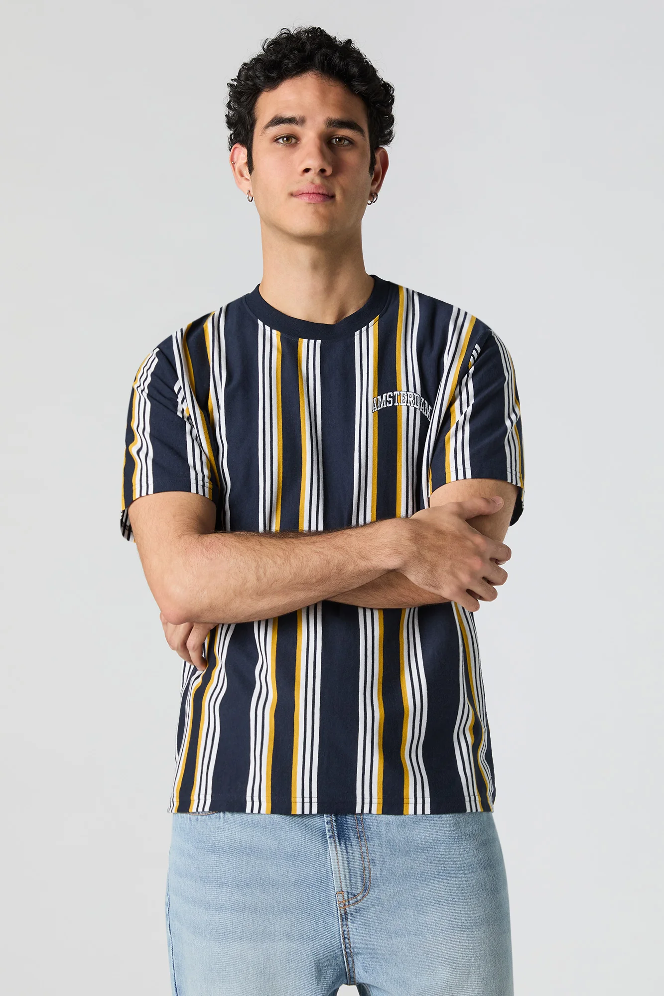 Embroidered Striped T-Shirt - Image 18