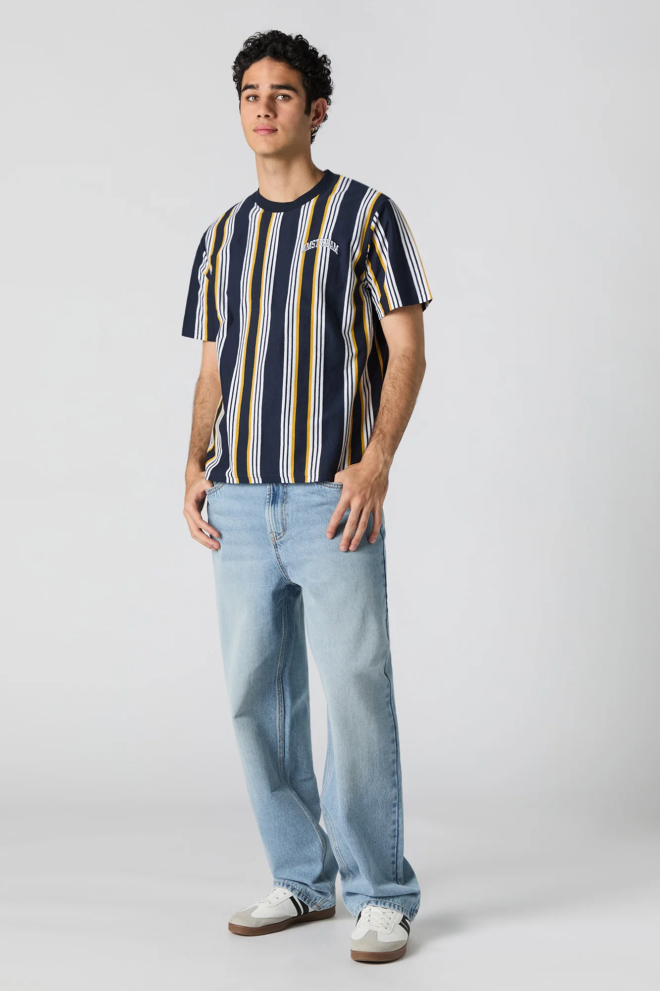 Embroidered Striped T-Shirt - Image 20