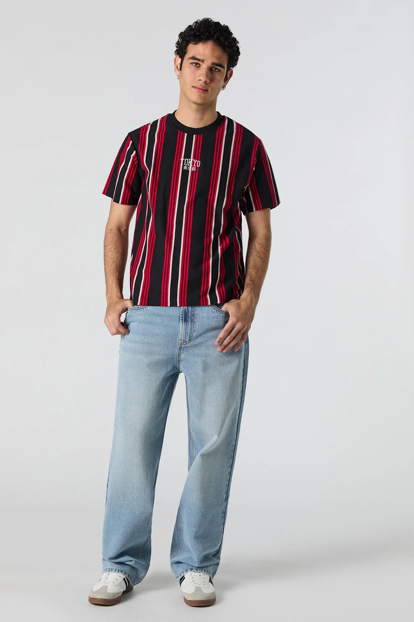 Embroidered Striped T-Shirt - Image 3