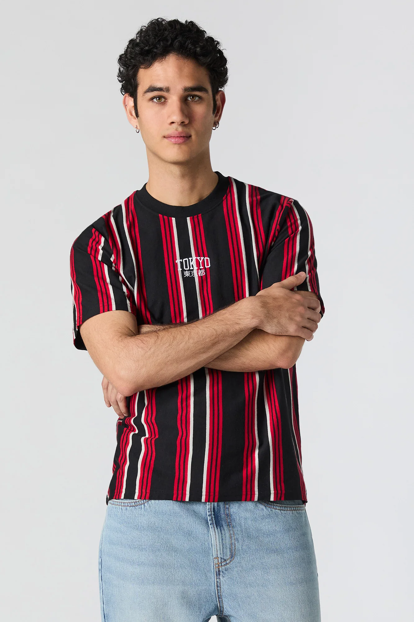 Embroidered Striped T-Shirt - Image 5