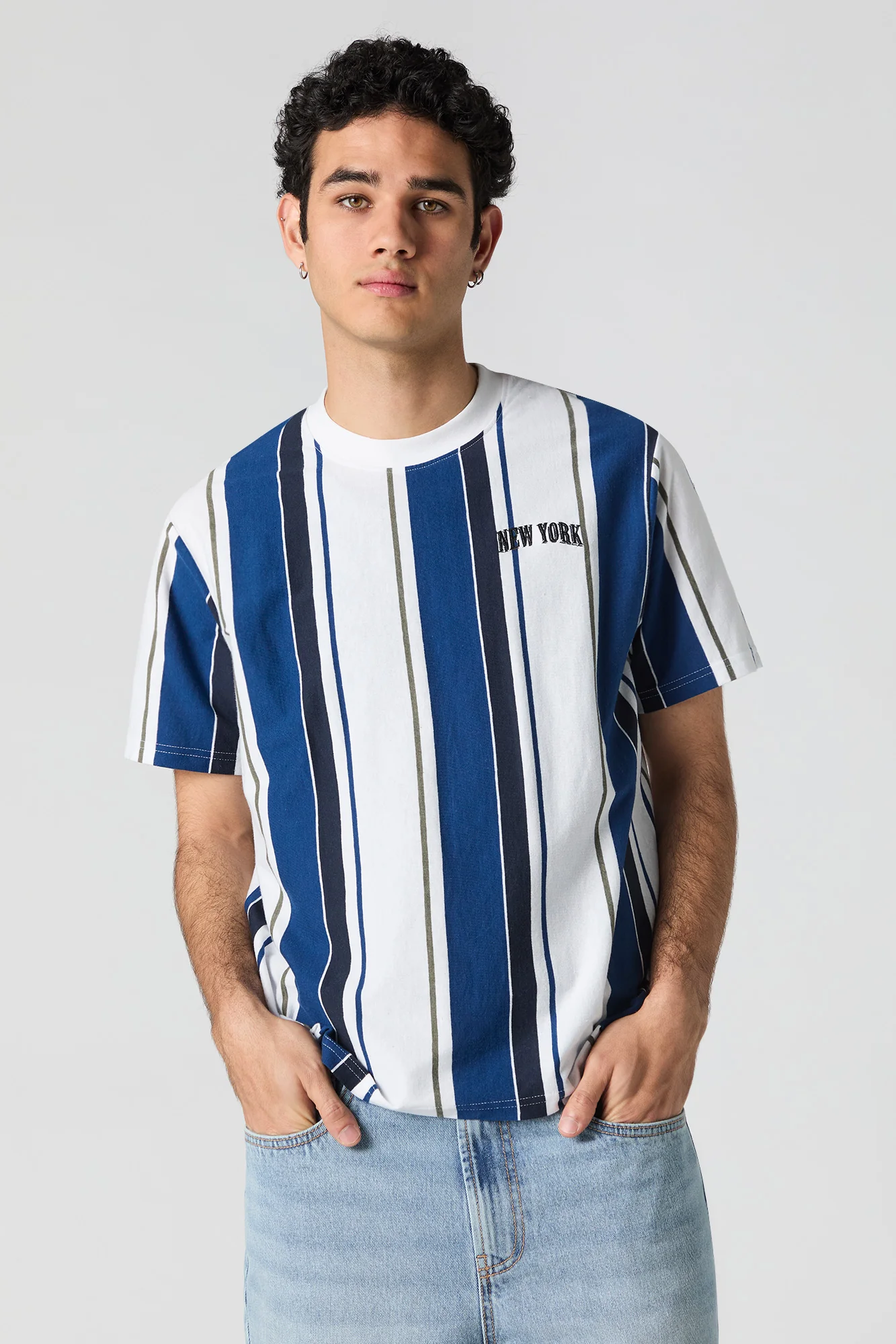 Embroidered Striped T-Shirt - Image 6