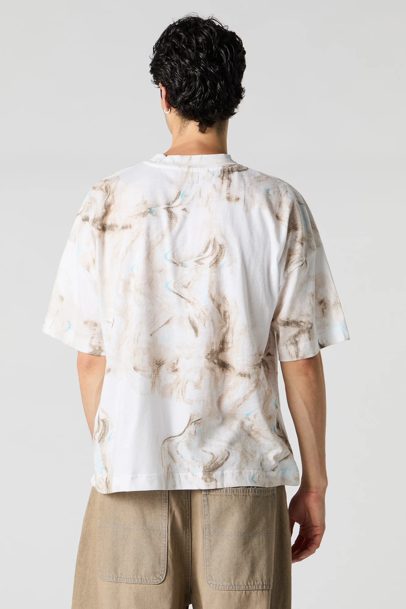 Marble Print Boxy T-Shirt - Image 2