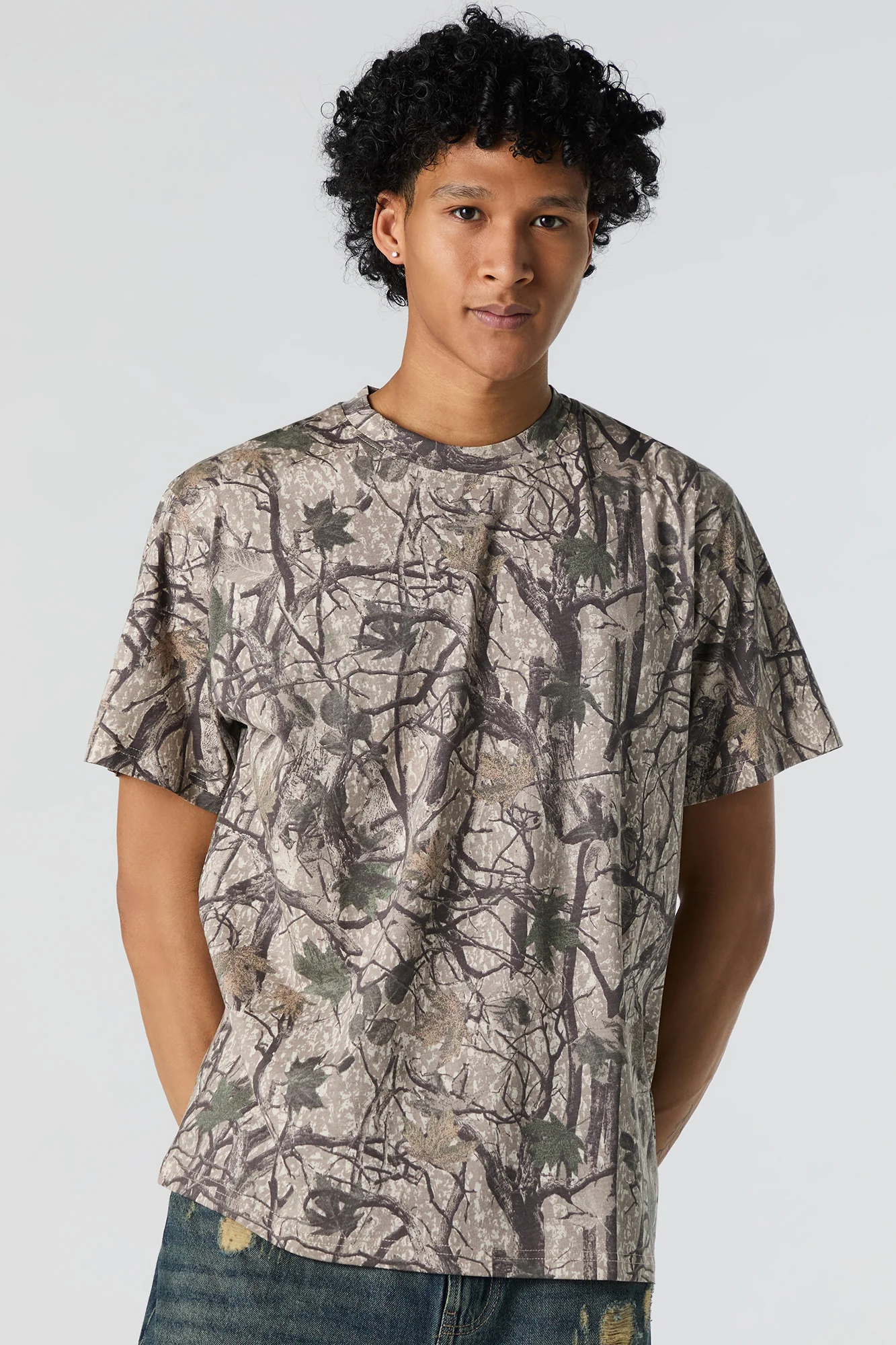 T-shirt ras du cou à imprimé camouflage - Image 10