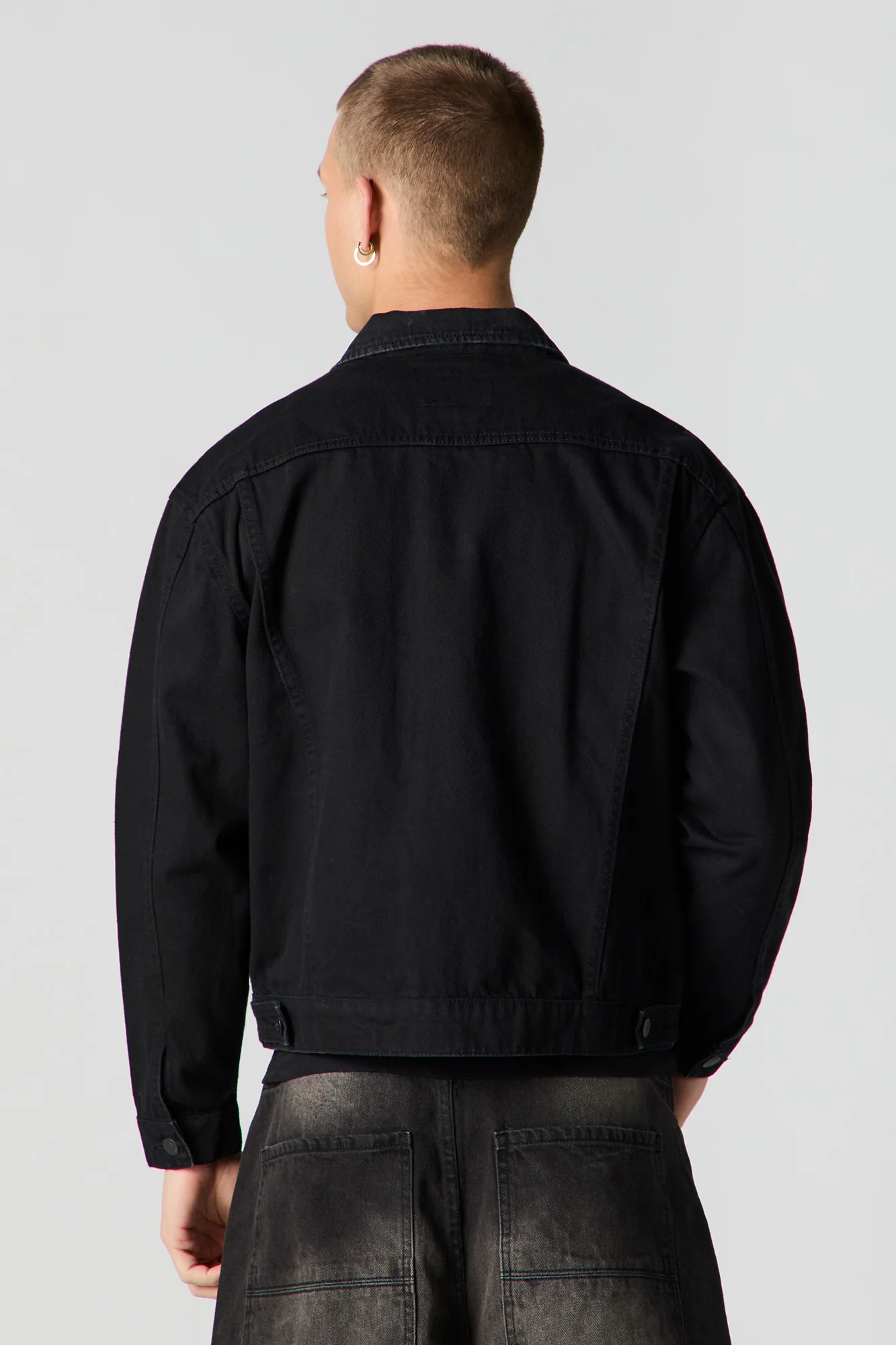 Embroidered Denim Trucker Jacket - Image 2