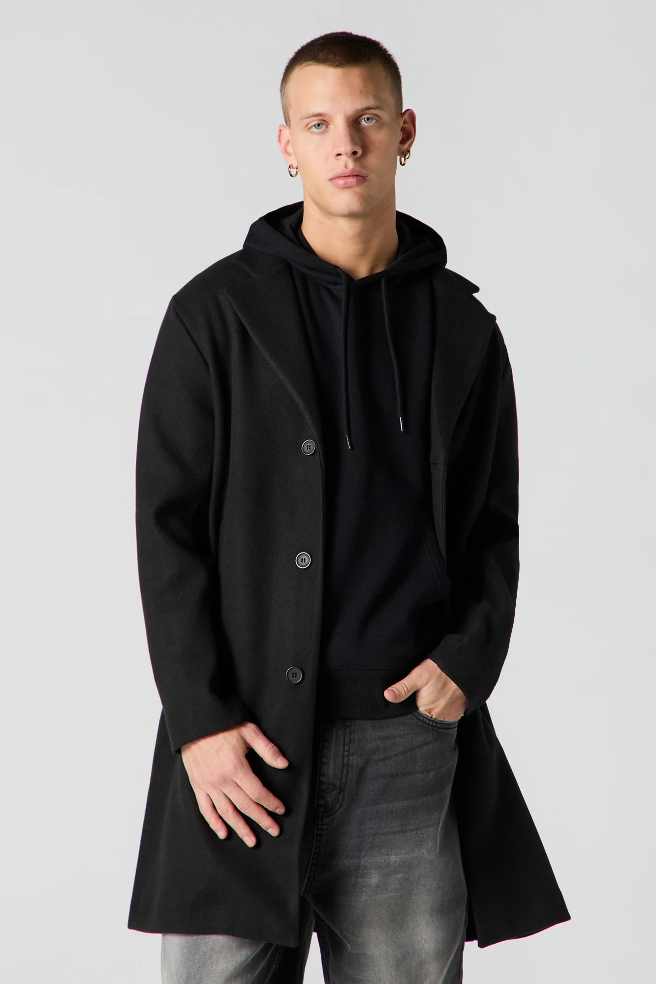 Button Front Peacoat - Image 11