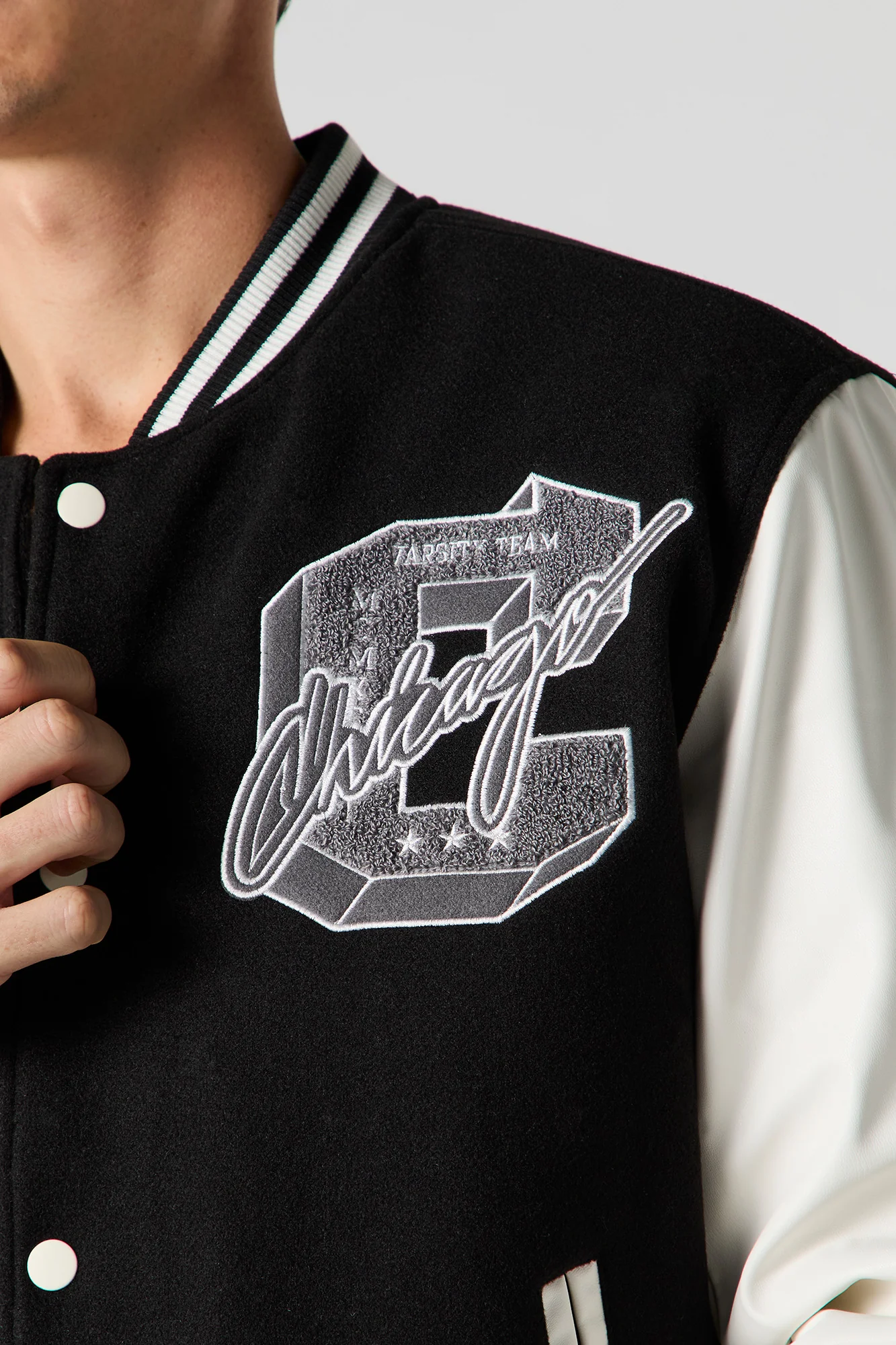 Embroidered Varsity Jacket - Image 10