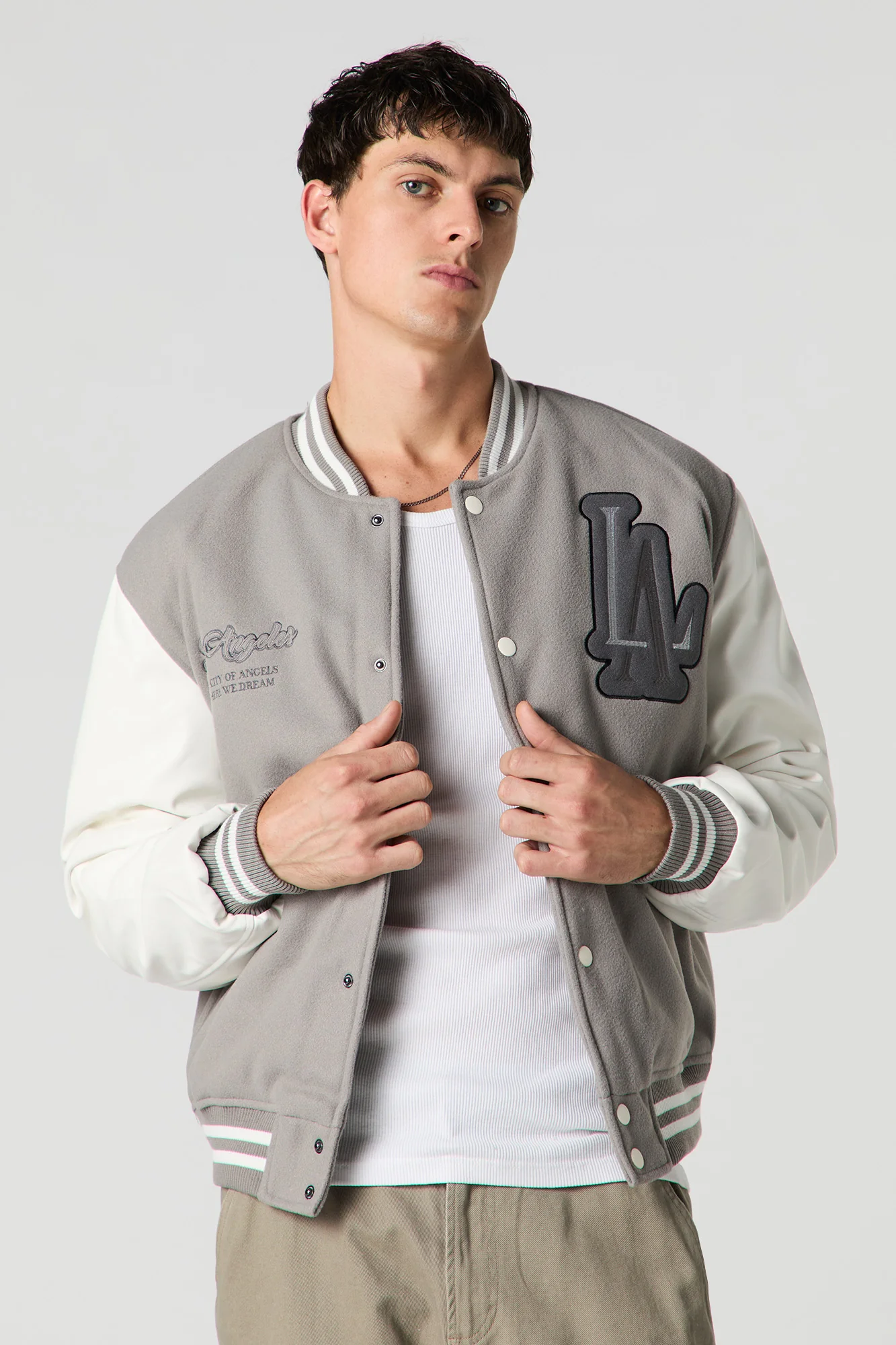 Embroidered Varsity Jacket - Image 11