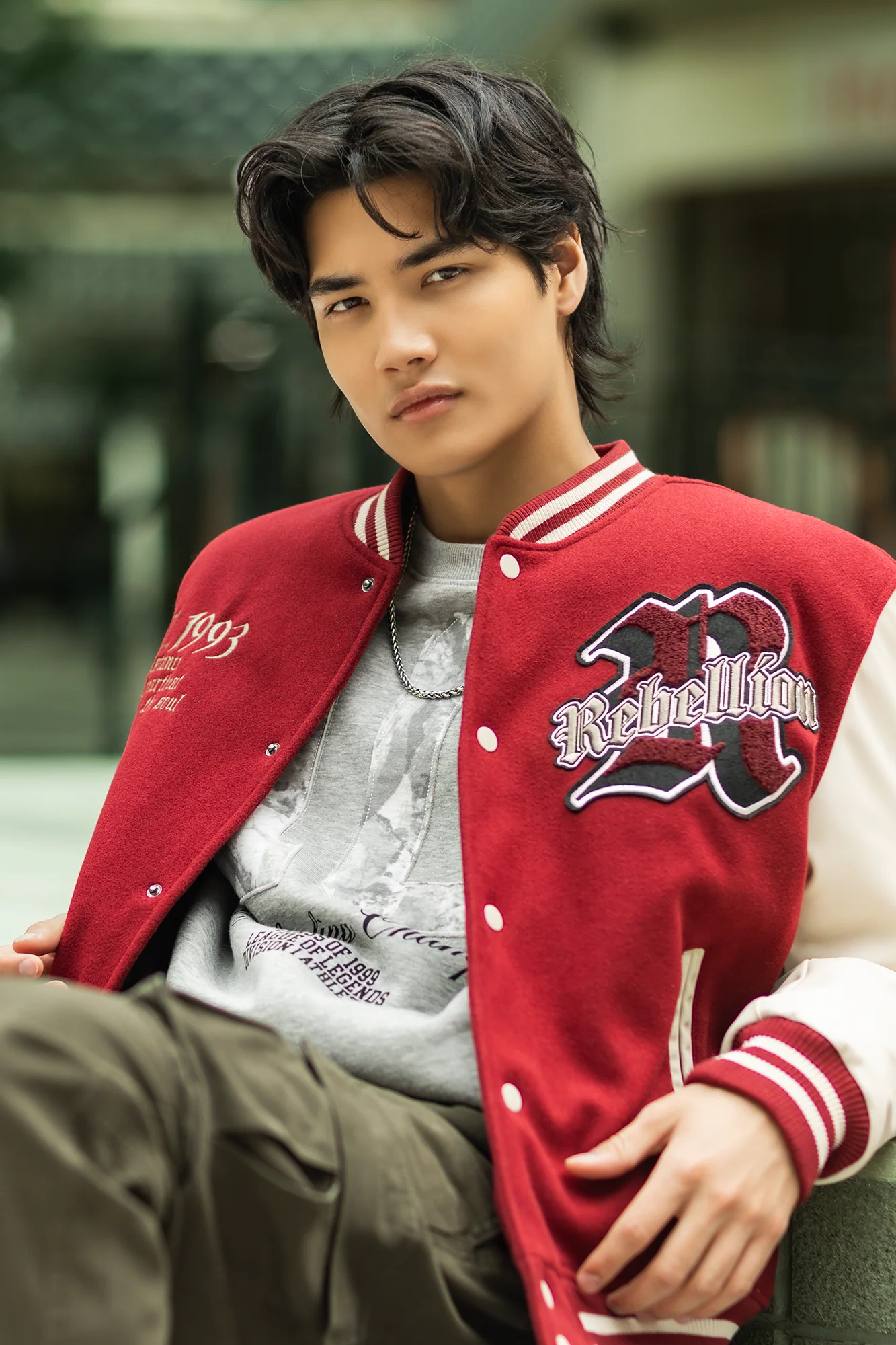 Embroidered Varsity Jacket - Image 26
